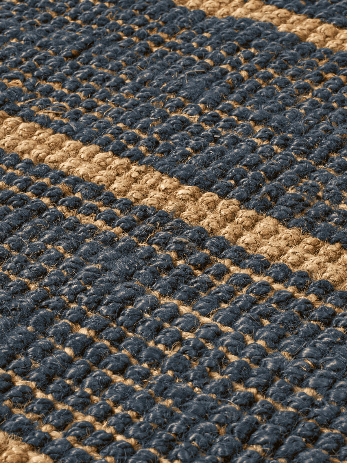 Vloerkleed ATHENS STRIPES bruin met donkerblauw