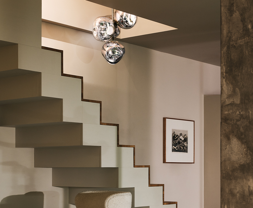 Kroonluchter MELT zilver