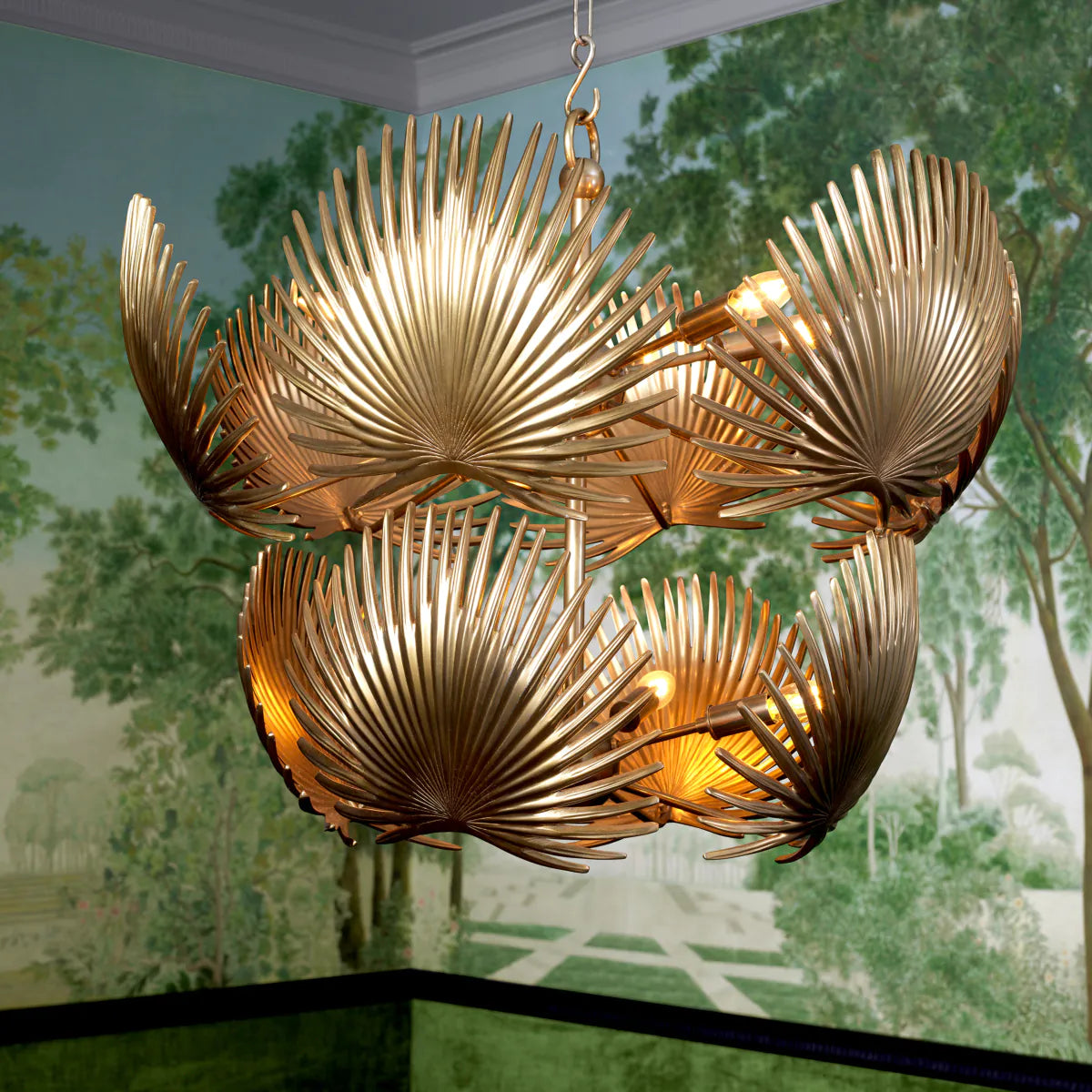 Ancient Golden Folige hanging lamp