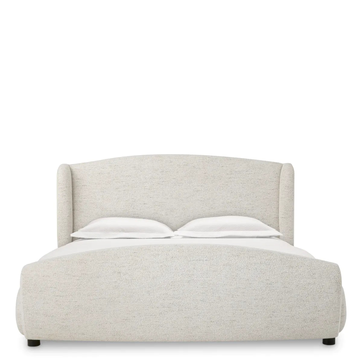 Gestoffeerd bed MELLORY wit melange