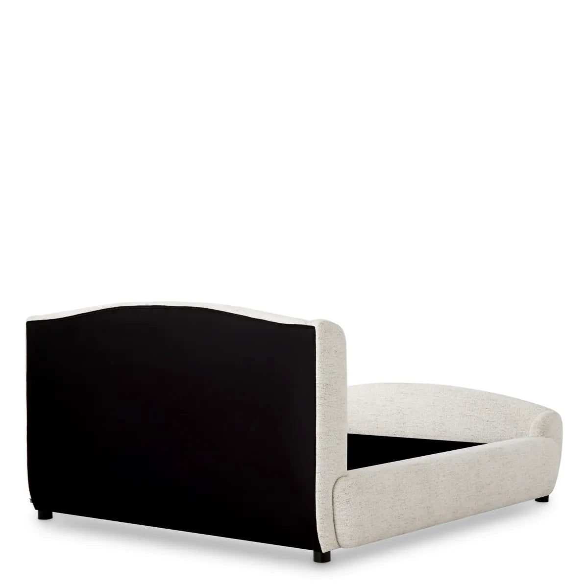 Gestoffeerd bed MELLORY wit melange