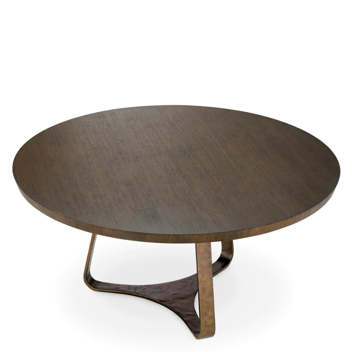 Ronde tafel CAMBRONNE bruin eikenfineer
