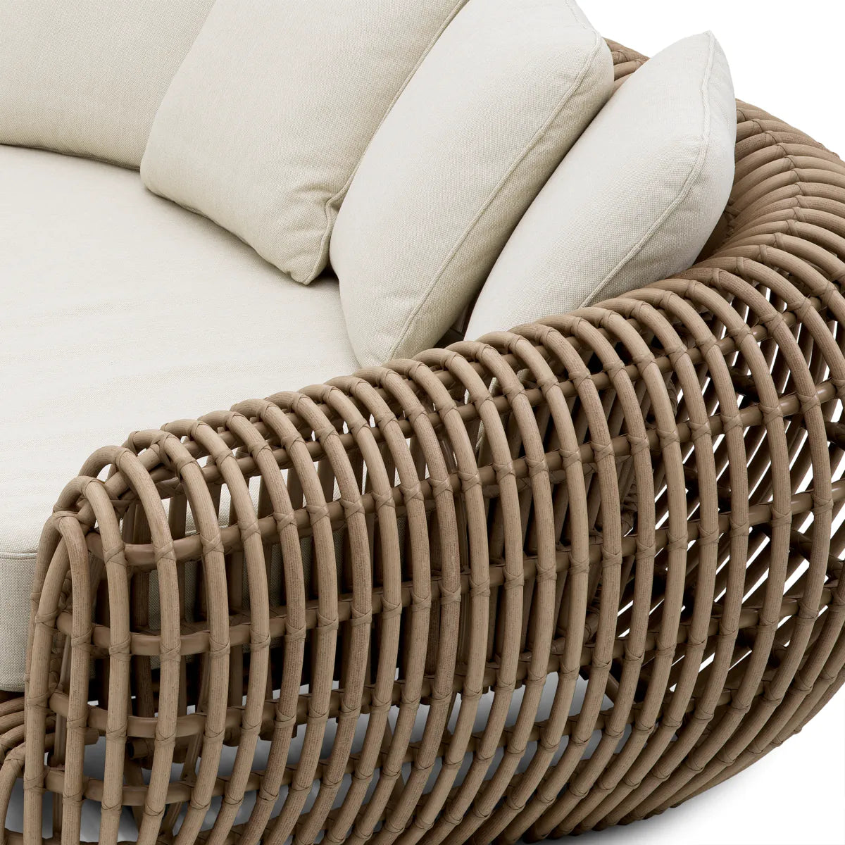Sofa für den Außenbereich SIDERNO aus synthetischem Rattan