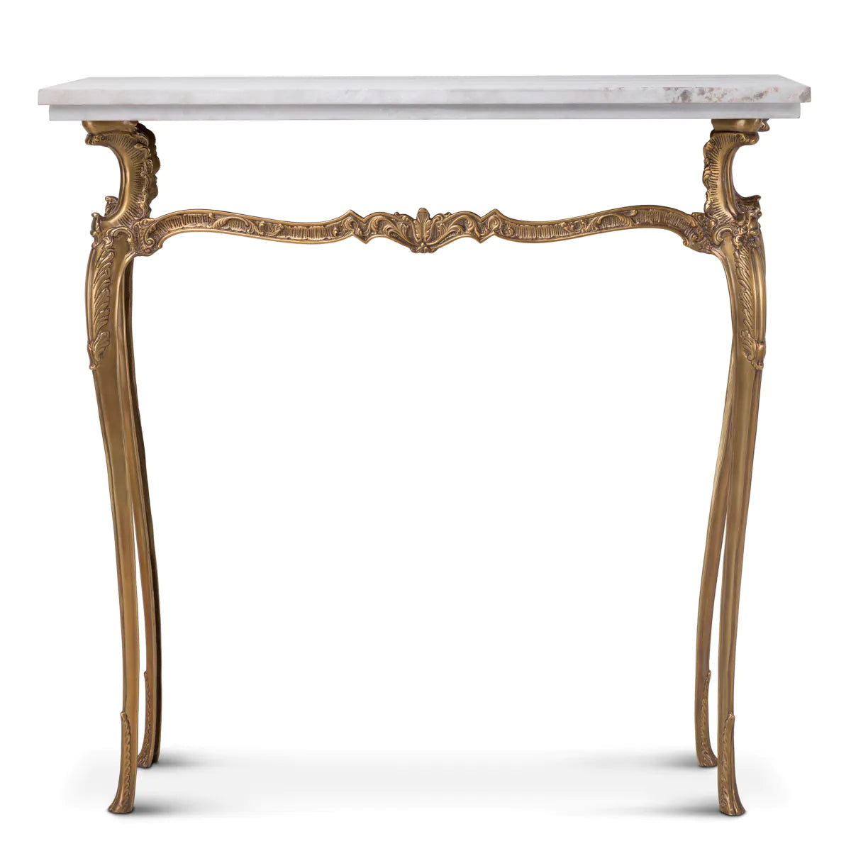 FABIOLA Console in Marble with Antique Gold