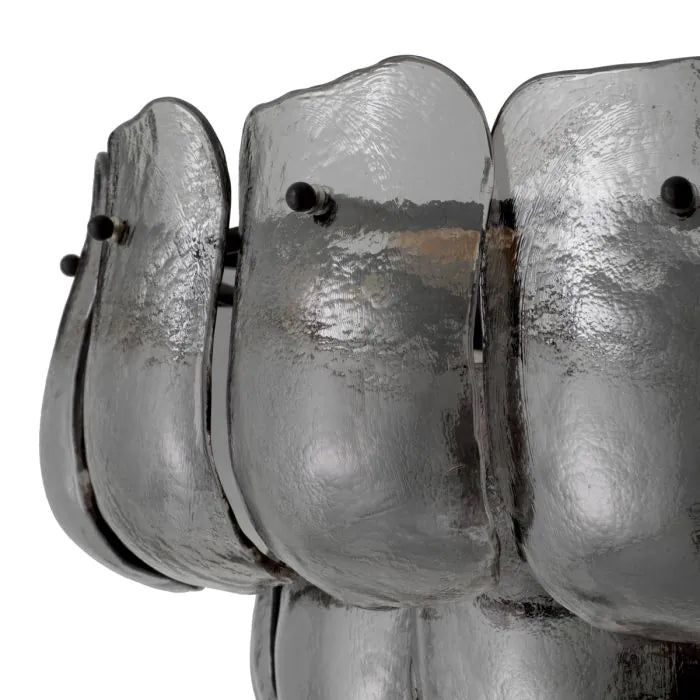 Kroonluchter GUSTAVE met gerookt glas