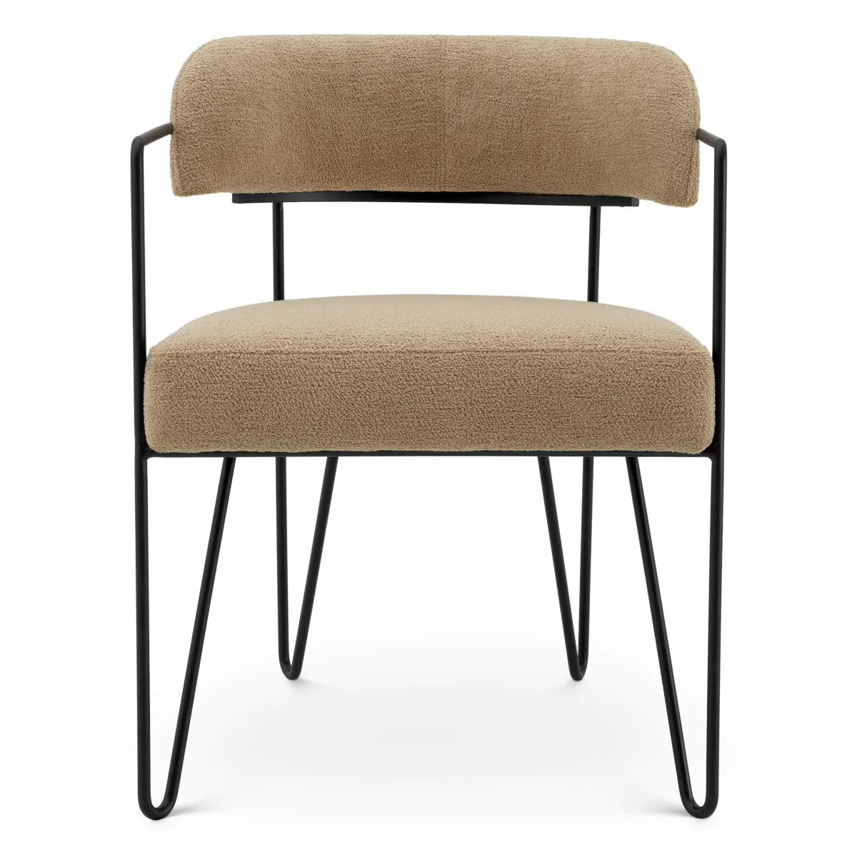 Stoel GIUSEPPE beige met zwarte basis
