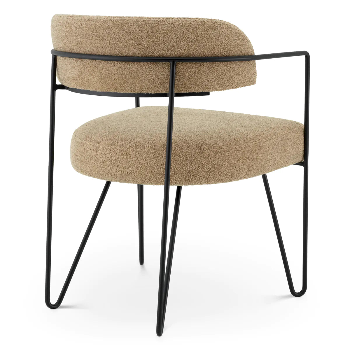Stoel GIUSEPPE beige met zwarte basis