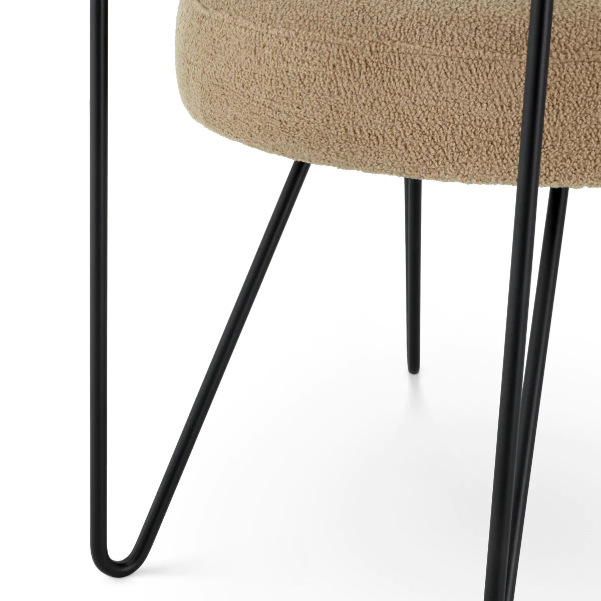 Stoel GIUSEPPE beige met zwarte basis