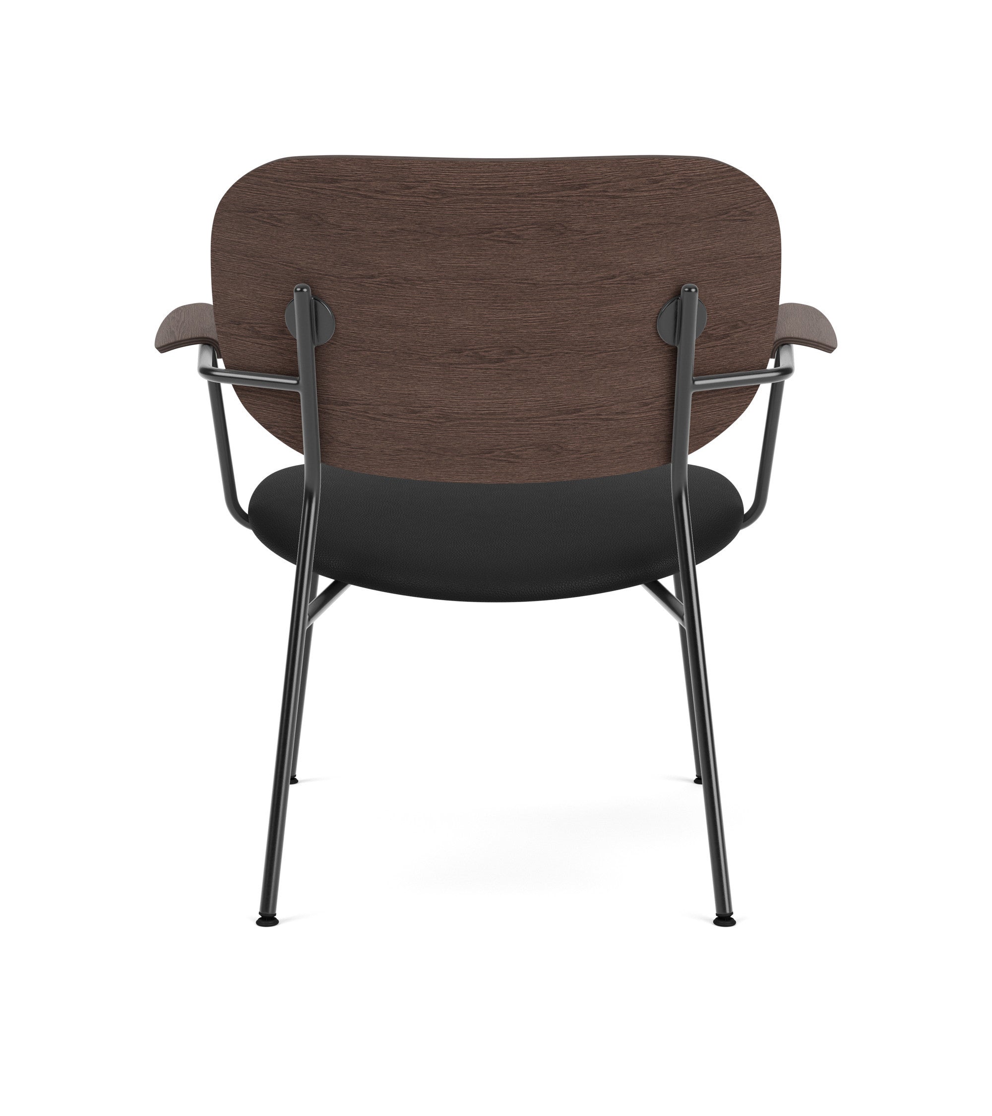 Black CO Armchair with Dark Oak Backrest