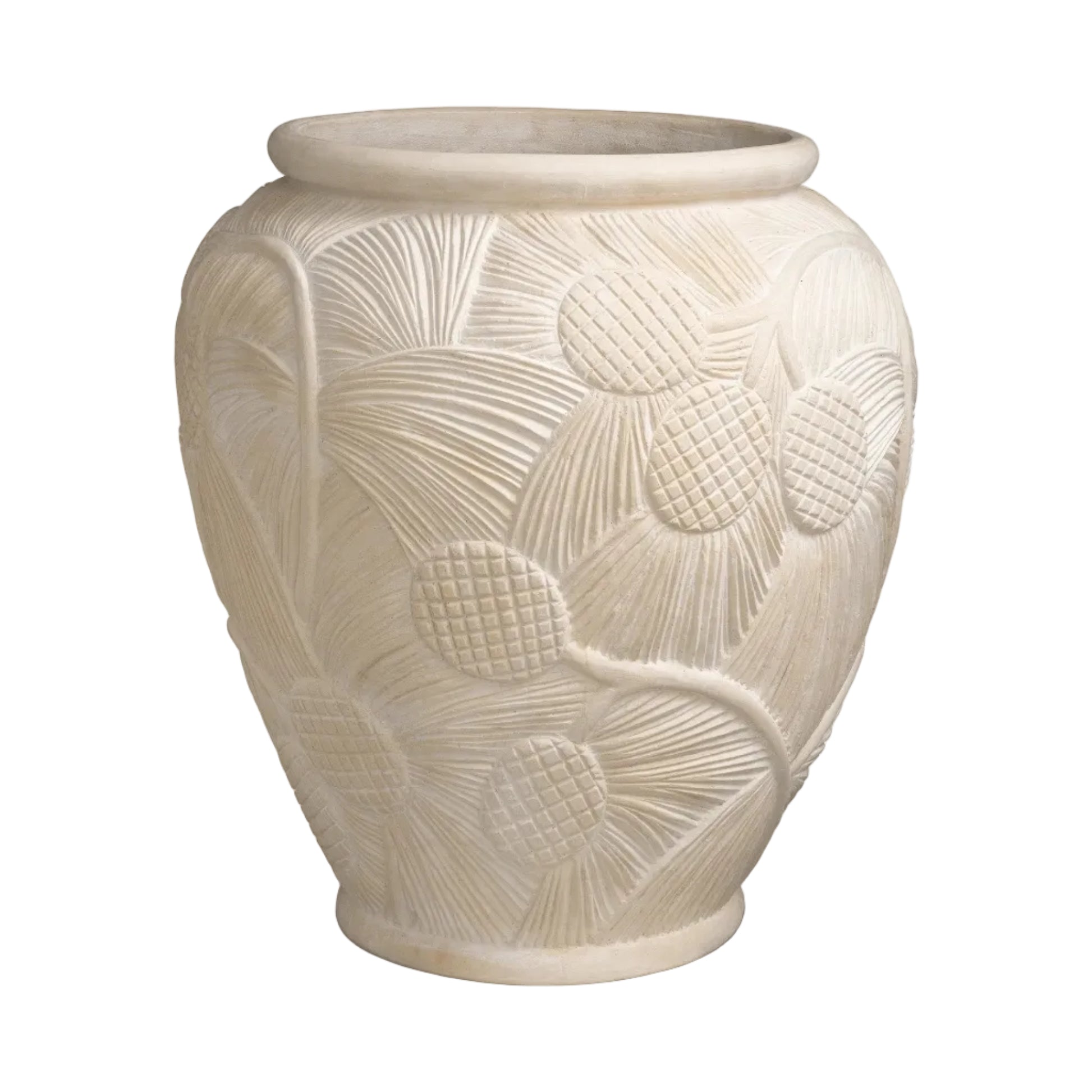 YASMINE Cream Outdoor Planter