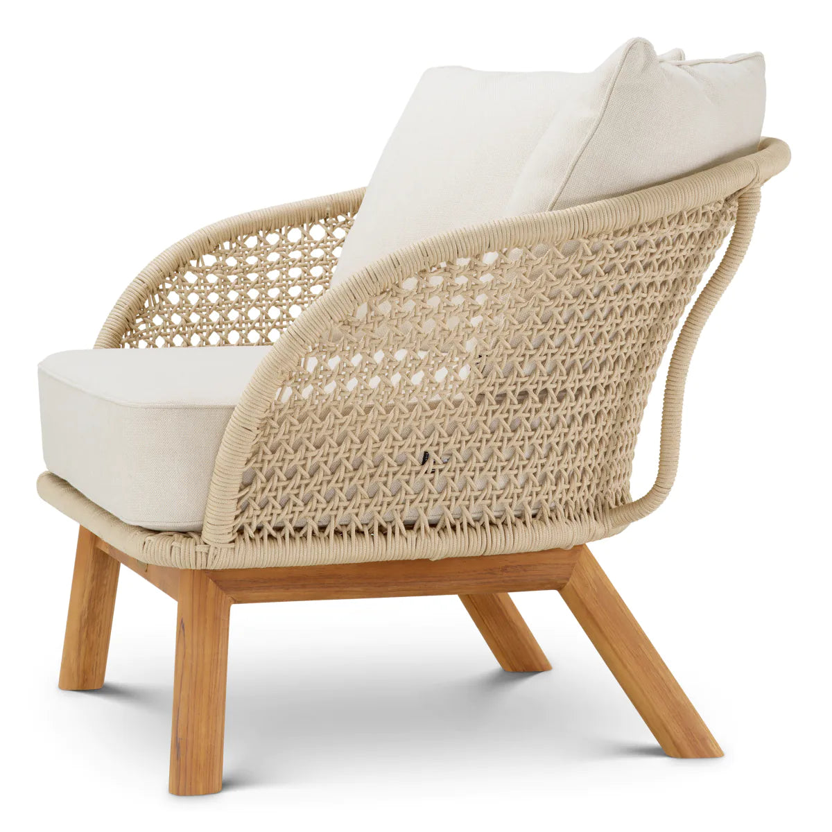 Tuinstoel TRINITY crèmekleurig rattan
