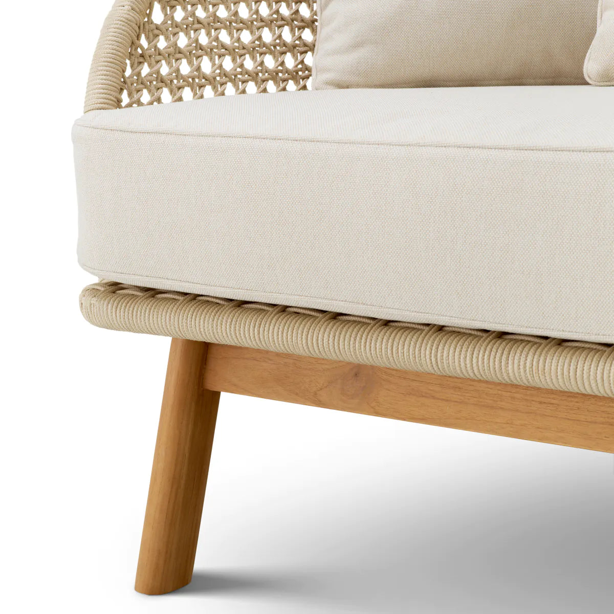 Tuinstoel TRINITY crèmekleurig rattan