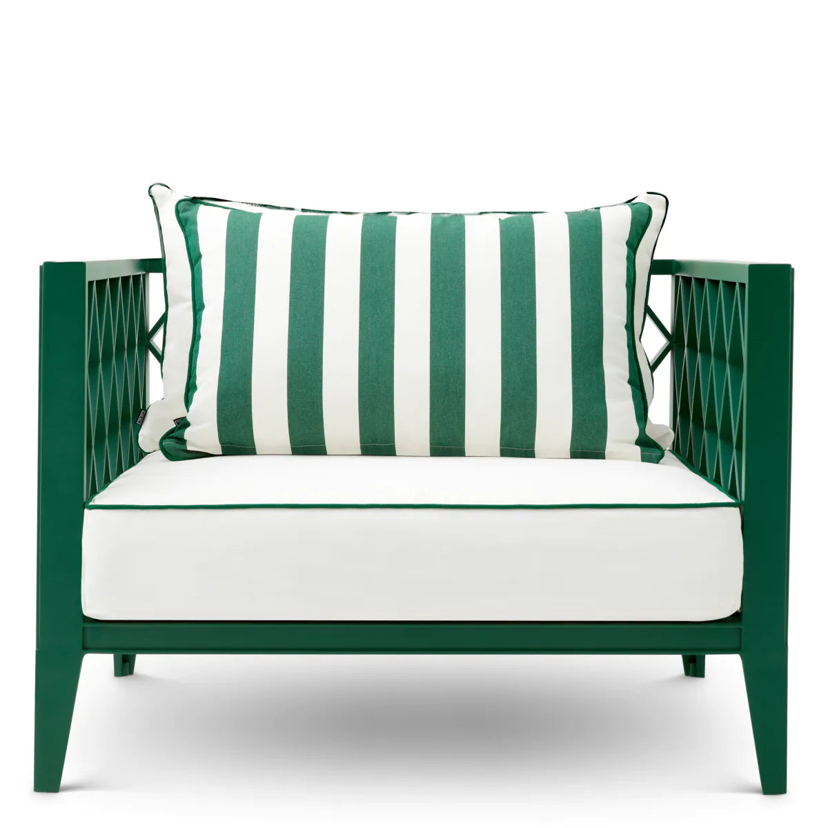 Outdoor armchair OCEAN CLUB green with broken white