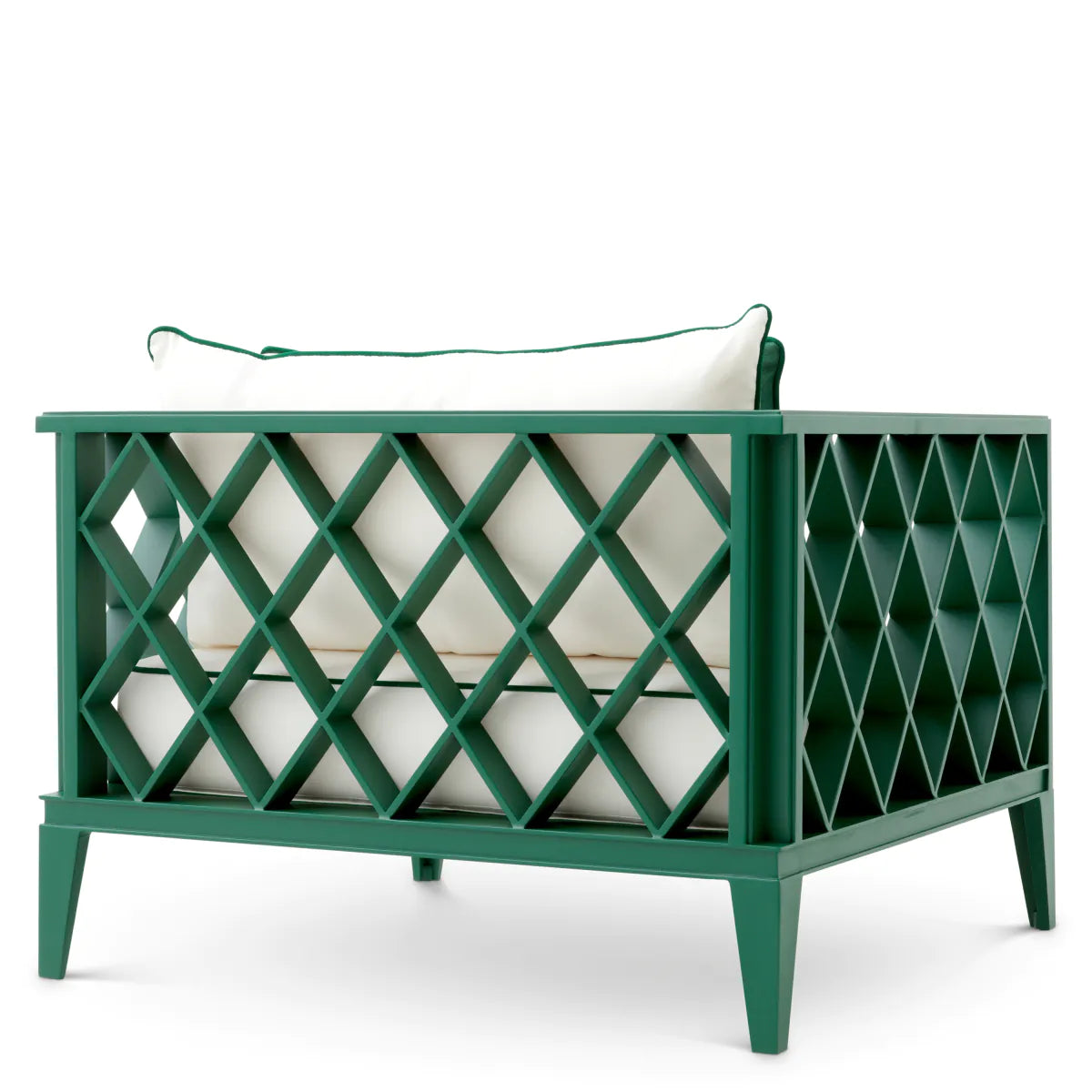 Outdoor armchair OCEAN CLUB green with broken white