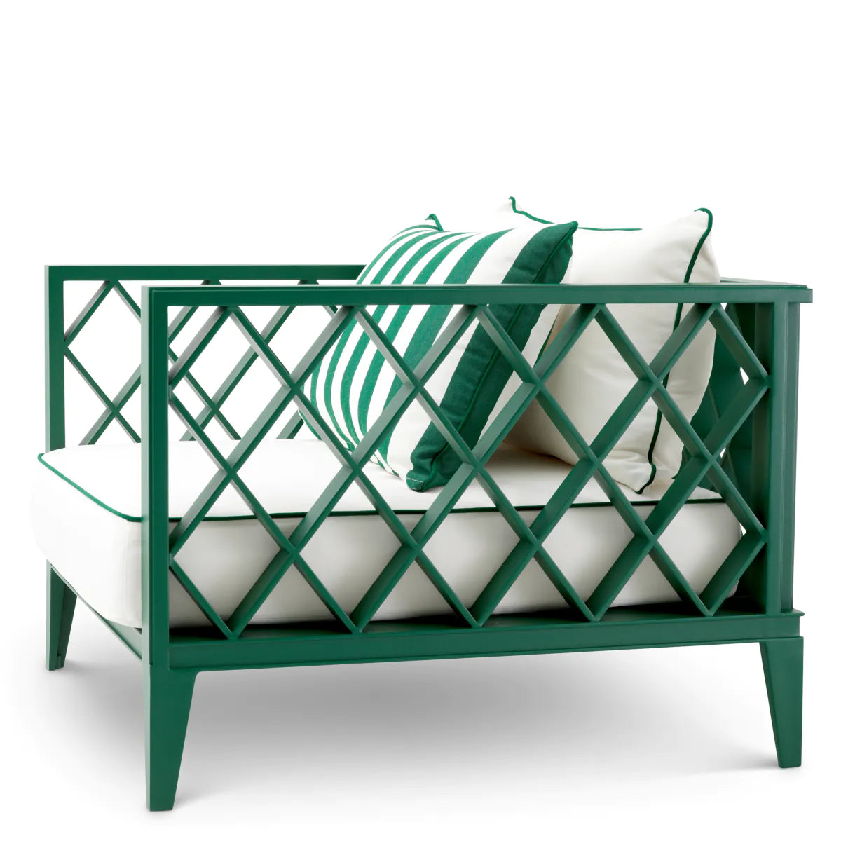 Outdoor armchair OCEAN CLUB green with broken white