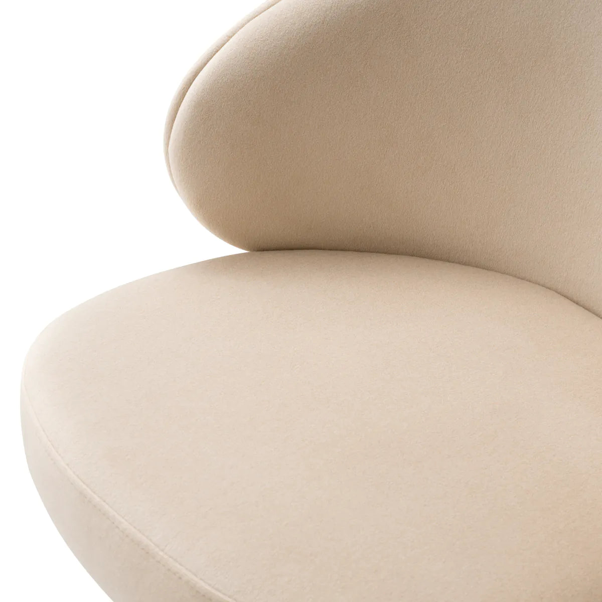 Hocker CAMEROTA beige met zwarte basis