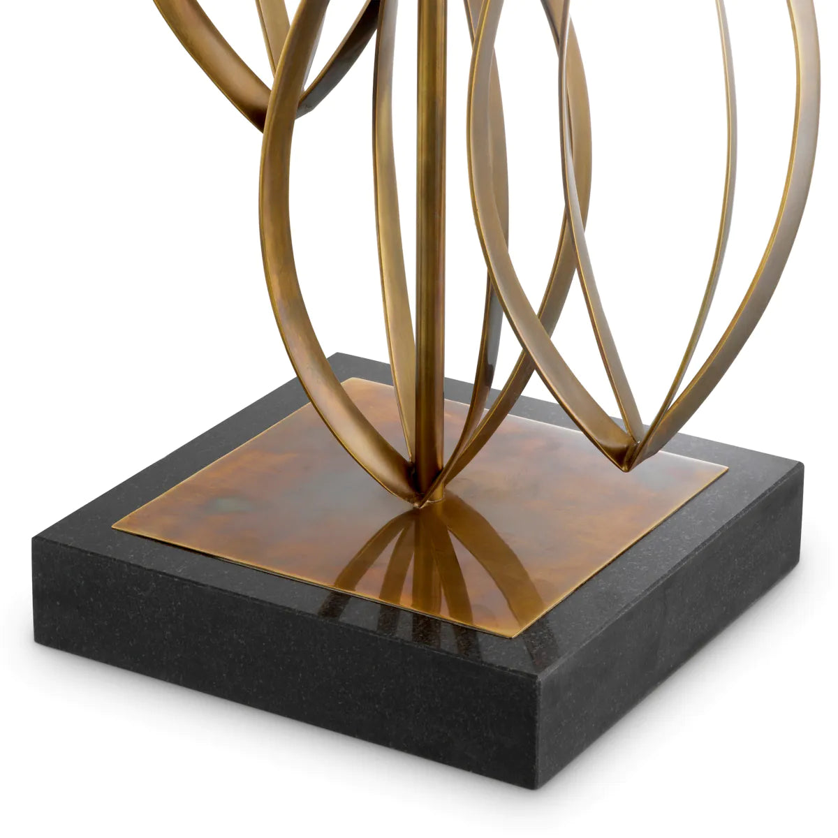 Tafellamp BELLAMONT antiek goud met granieten voet