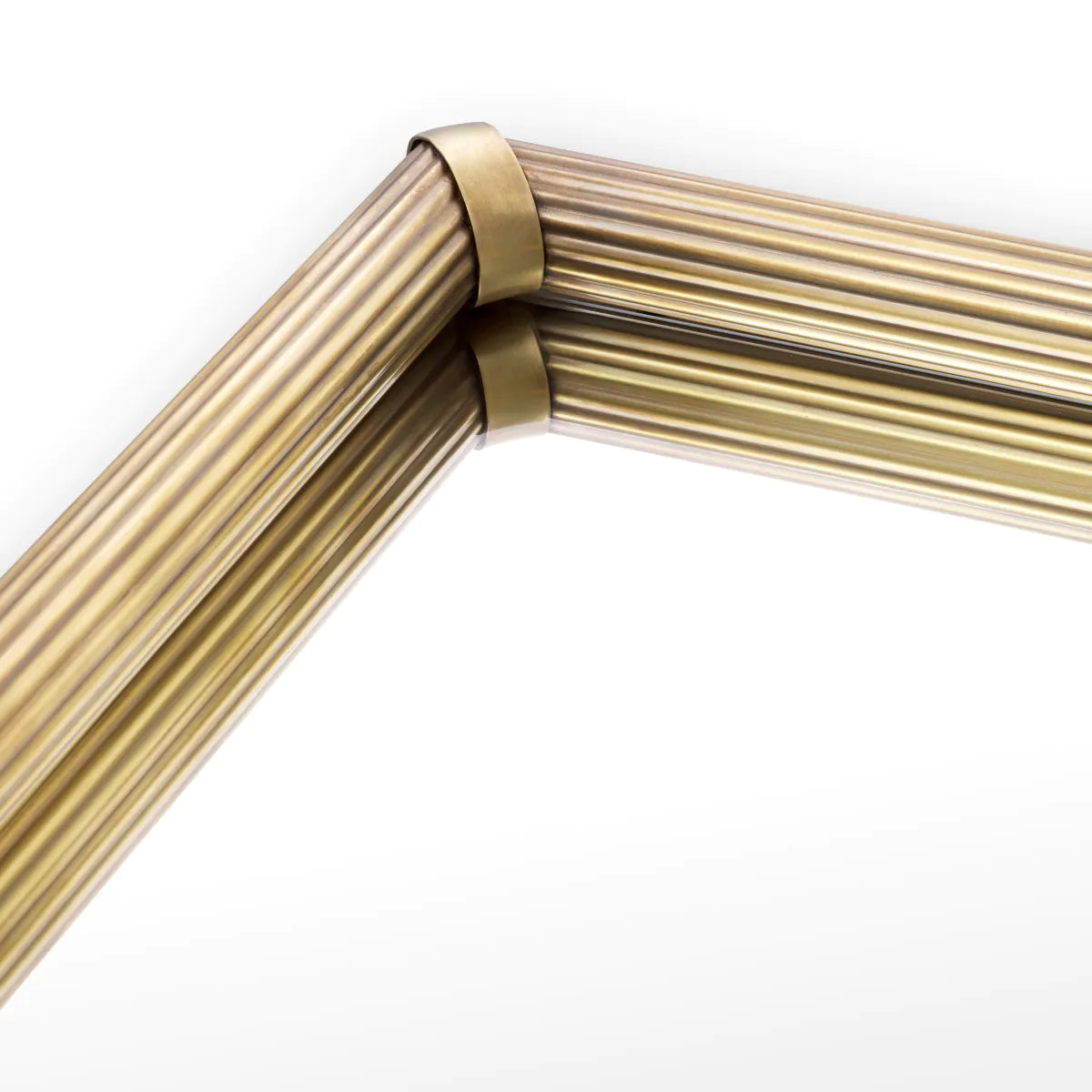 Glass tray LENORA antique brass