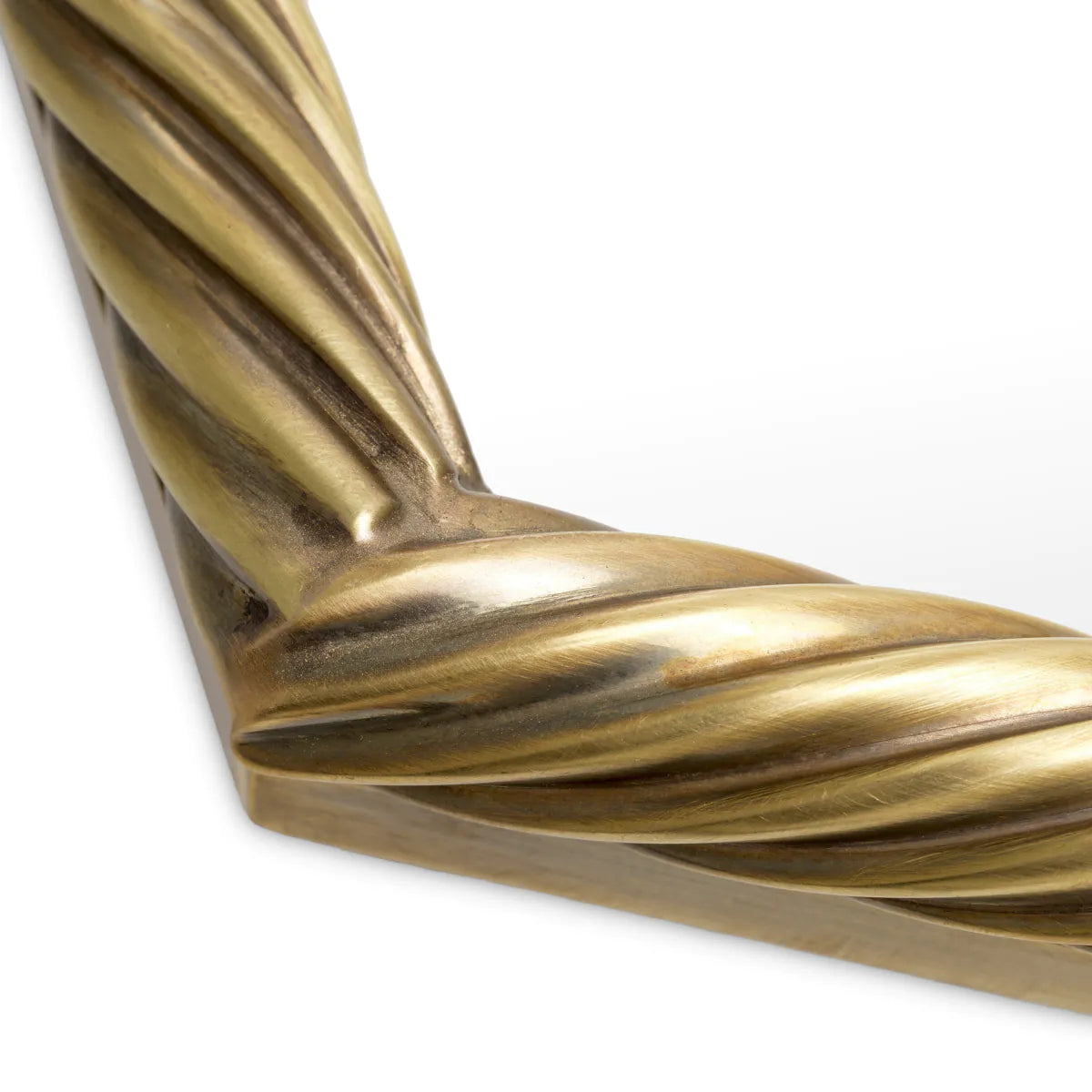 Glass tray SALVI HEXAGON antique brass