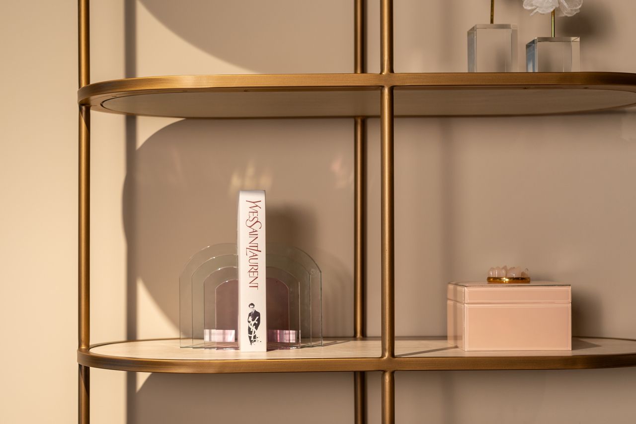 ALISSIA Bookend Pink Glass