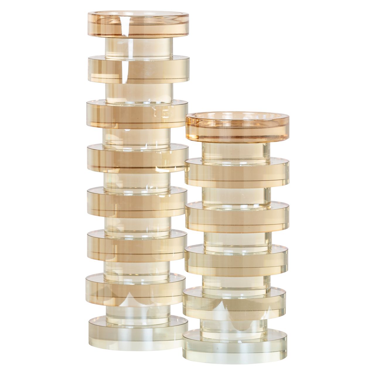 CIRA Gold Crystal Candle Holder