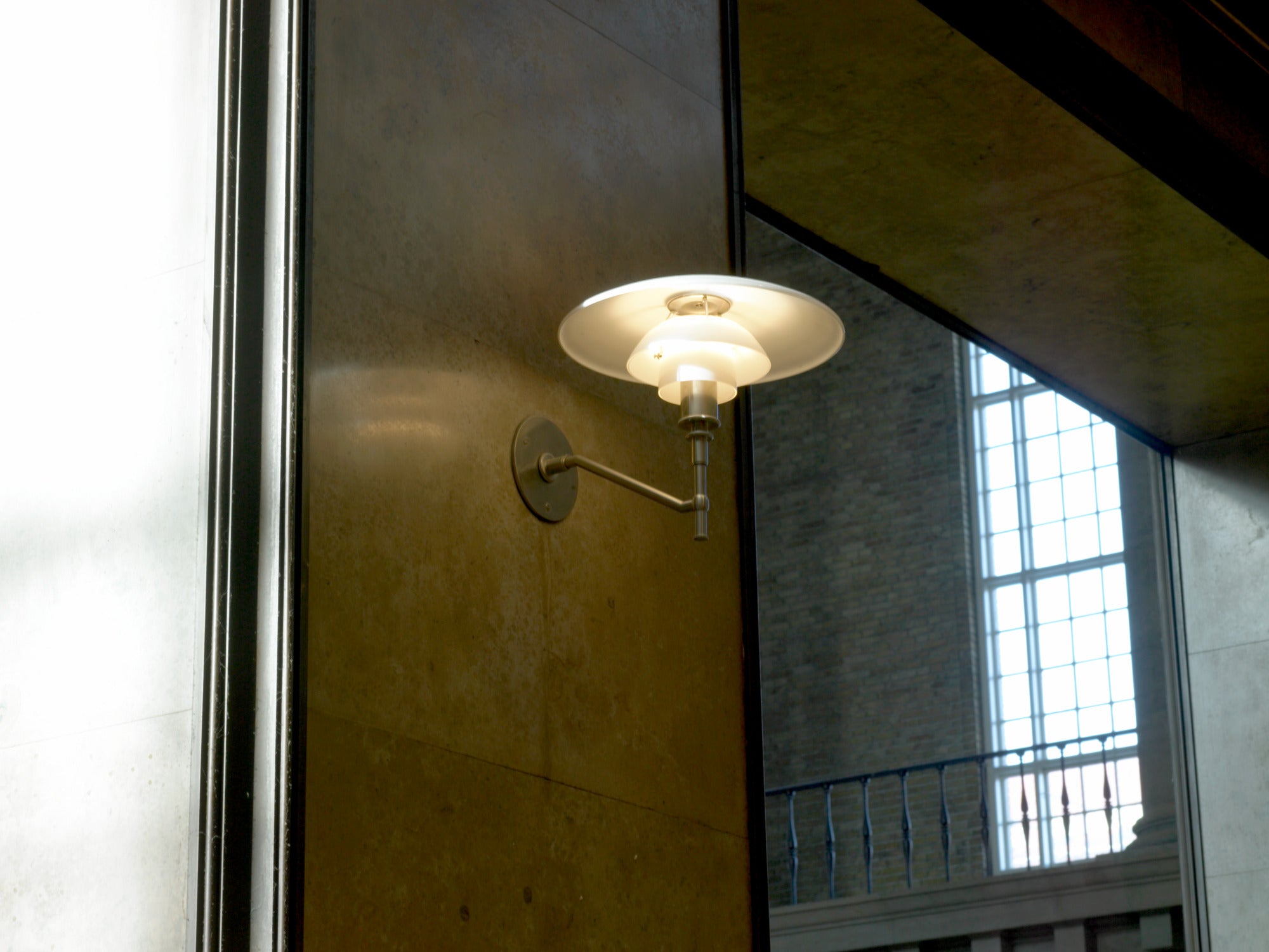 PH 3/2 Wall Lamp White with Chrome Base