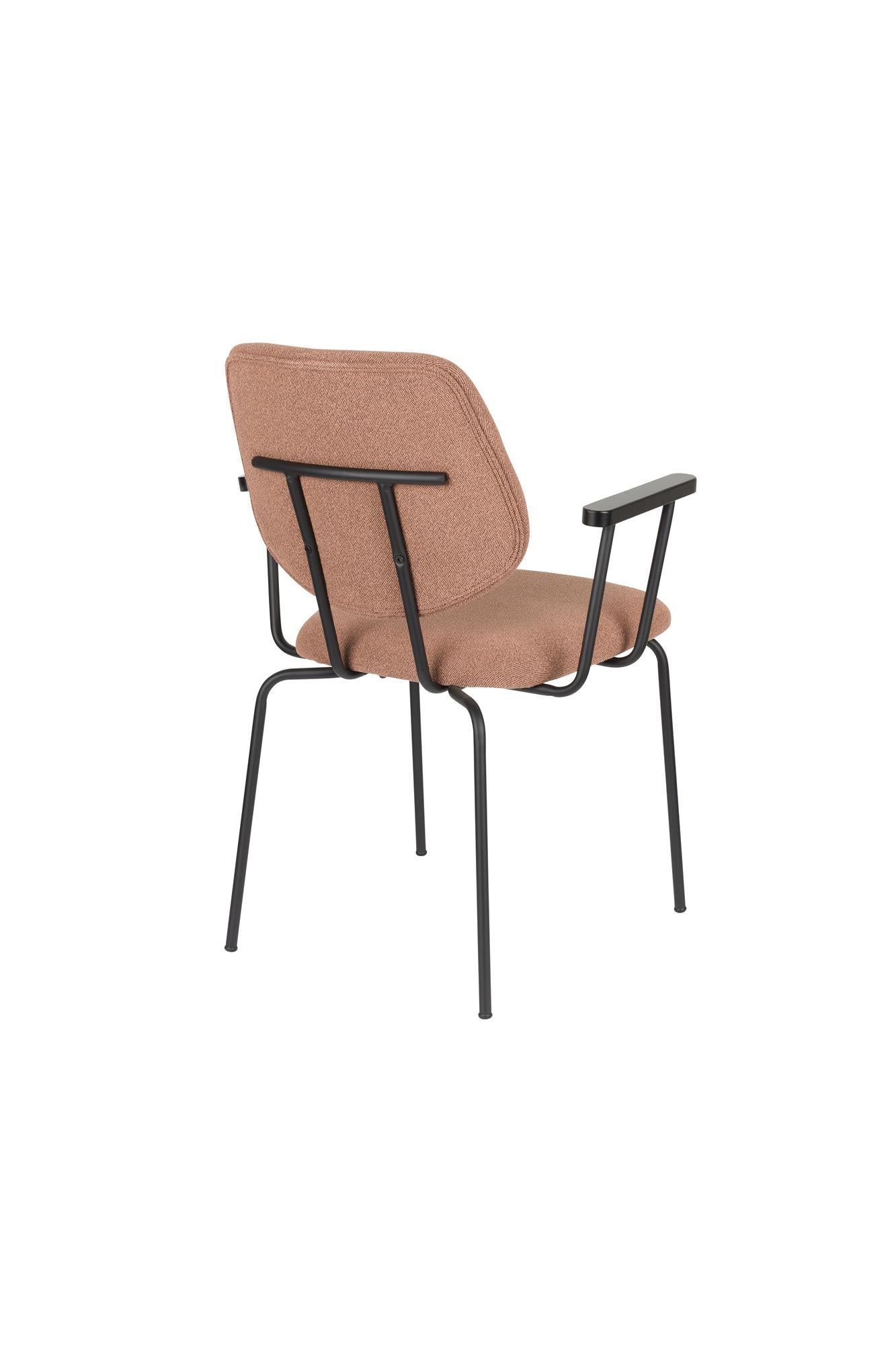 ZELO pink armchair with black base