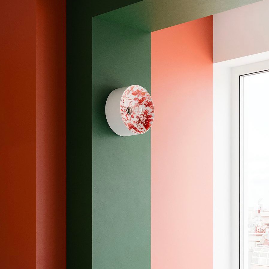 Zwarte keramische wandlamp PI