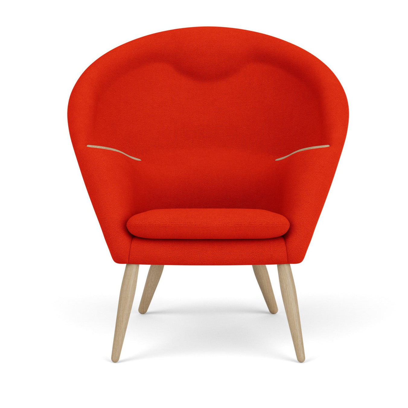 Sessel ODA rot mit Eichenbasis