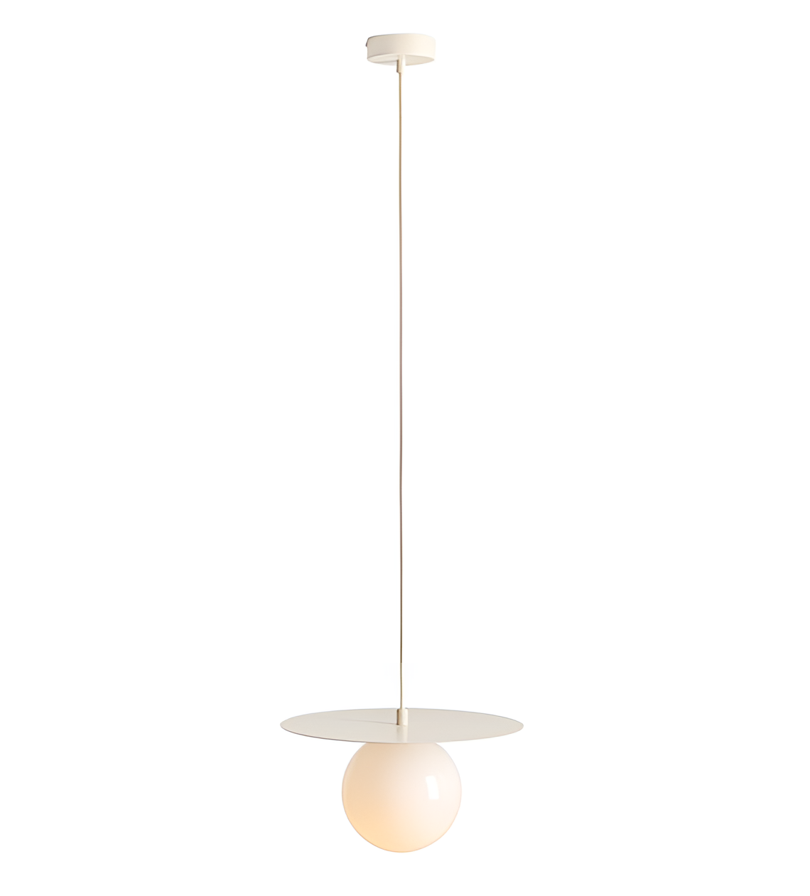 Lampa wisząca LOOP kremowy – styl minimalistyczny