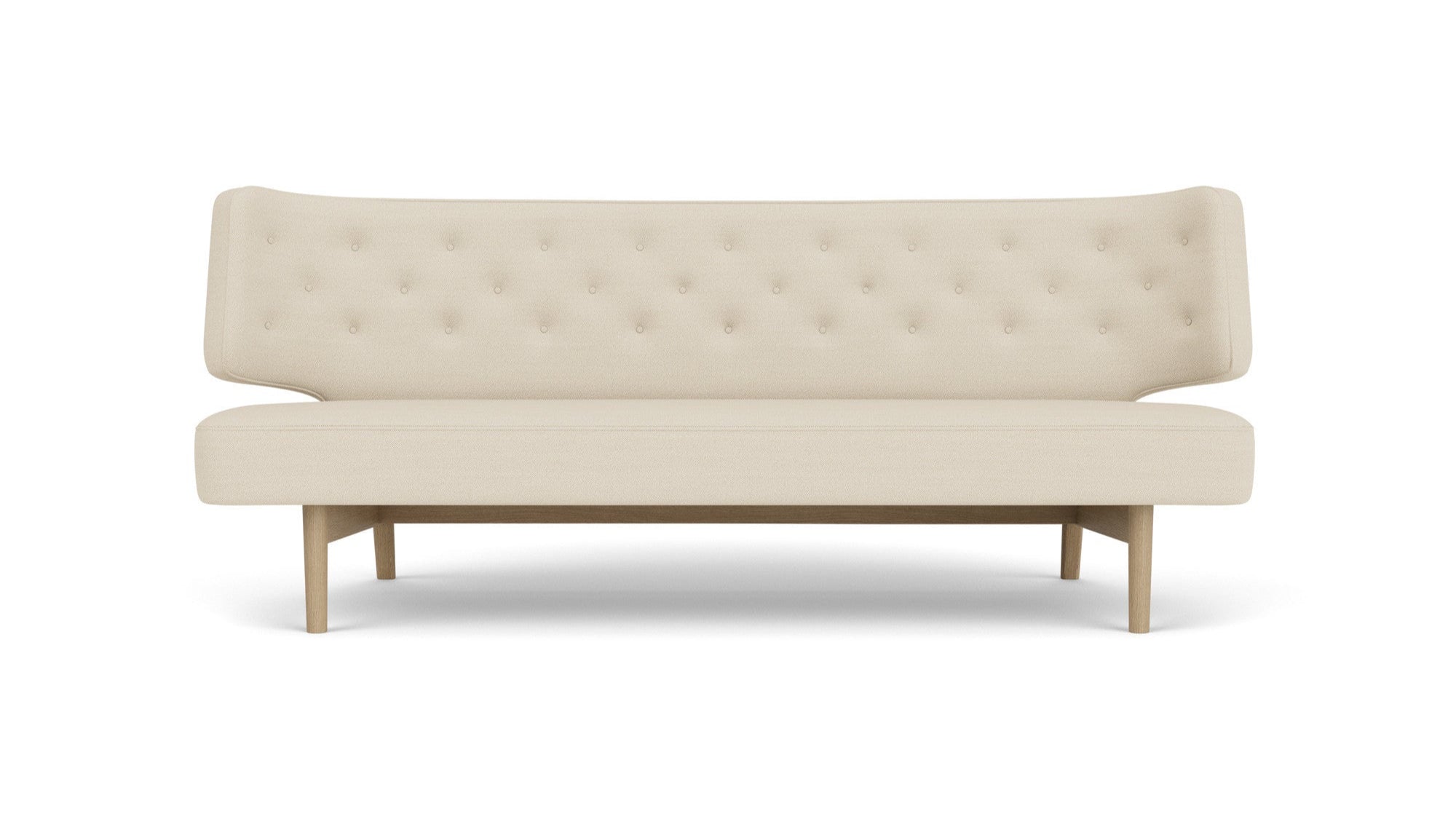 2-seater Sofa RADIOHUS beige with oak base
