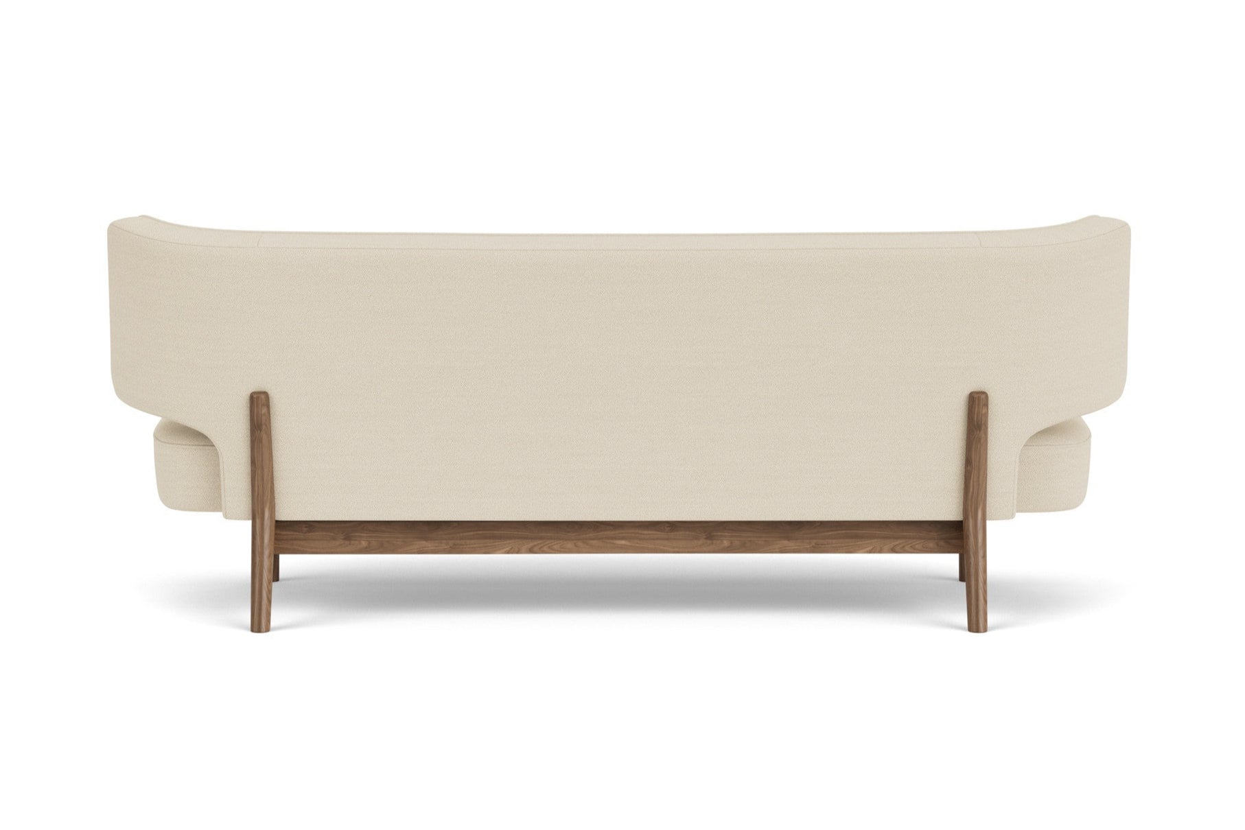 Sofa 2-sitzig RADIOHUS beige mit Nussbaumfuß