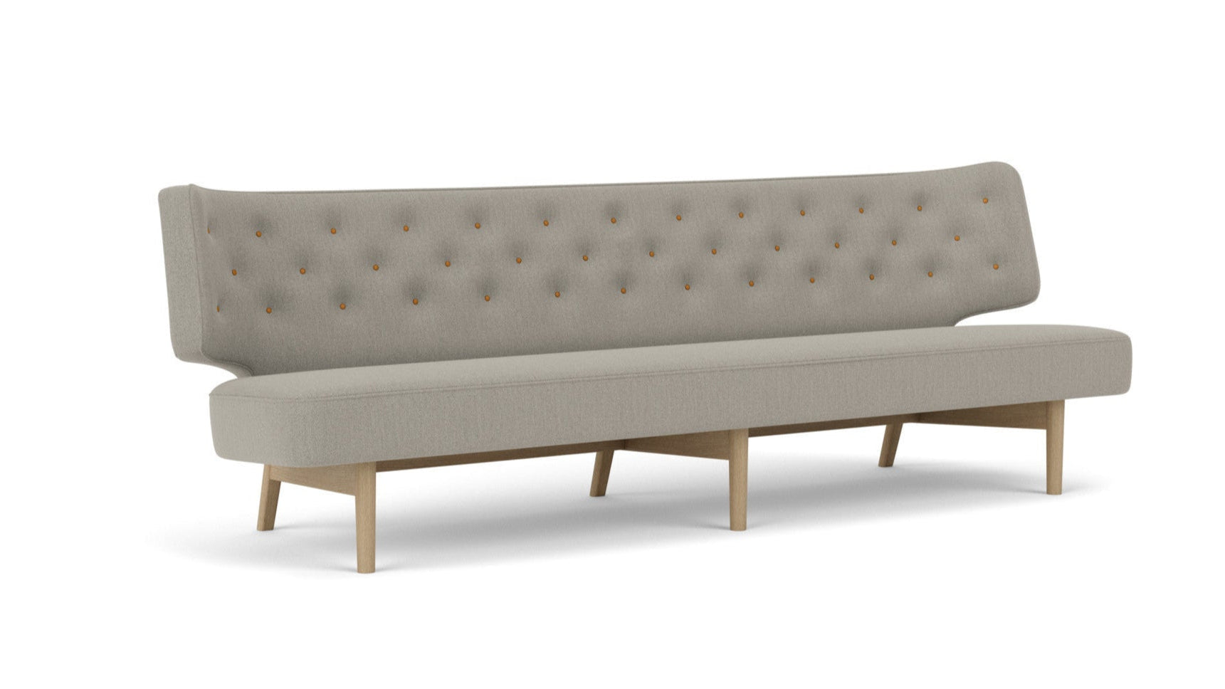 3-seater Sofa RADIOHUS gray with oak base