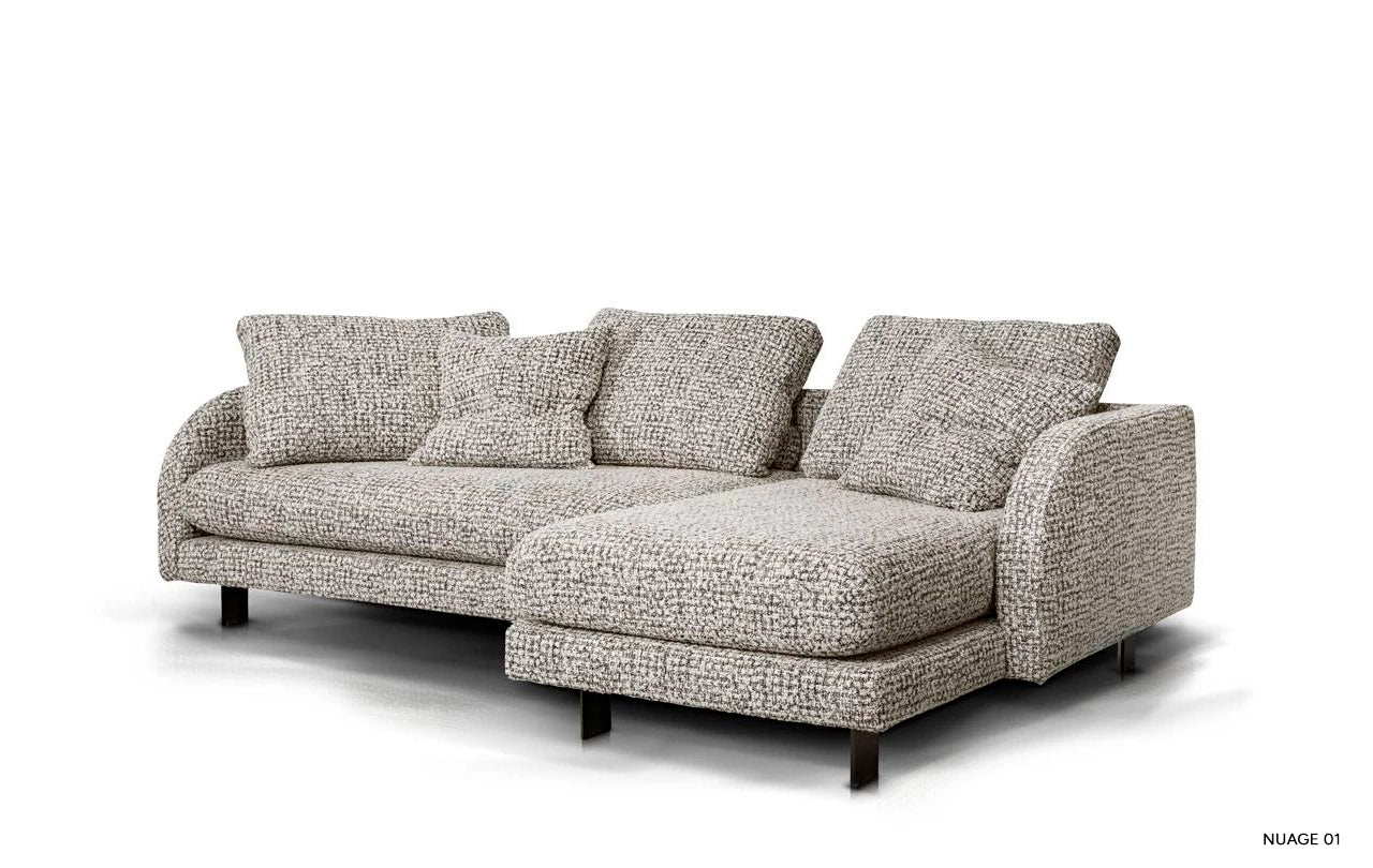 Links hoekbank DUMBO gestoffeerd