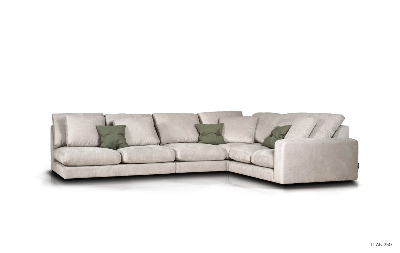 Right-facing modular corner sofa NOOR customizable