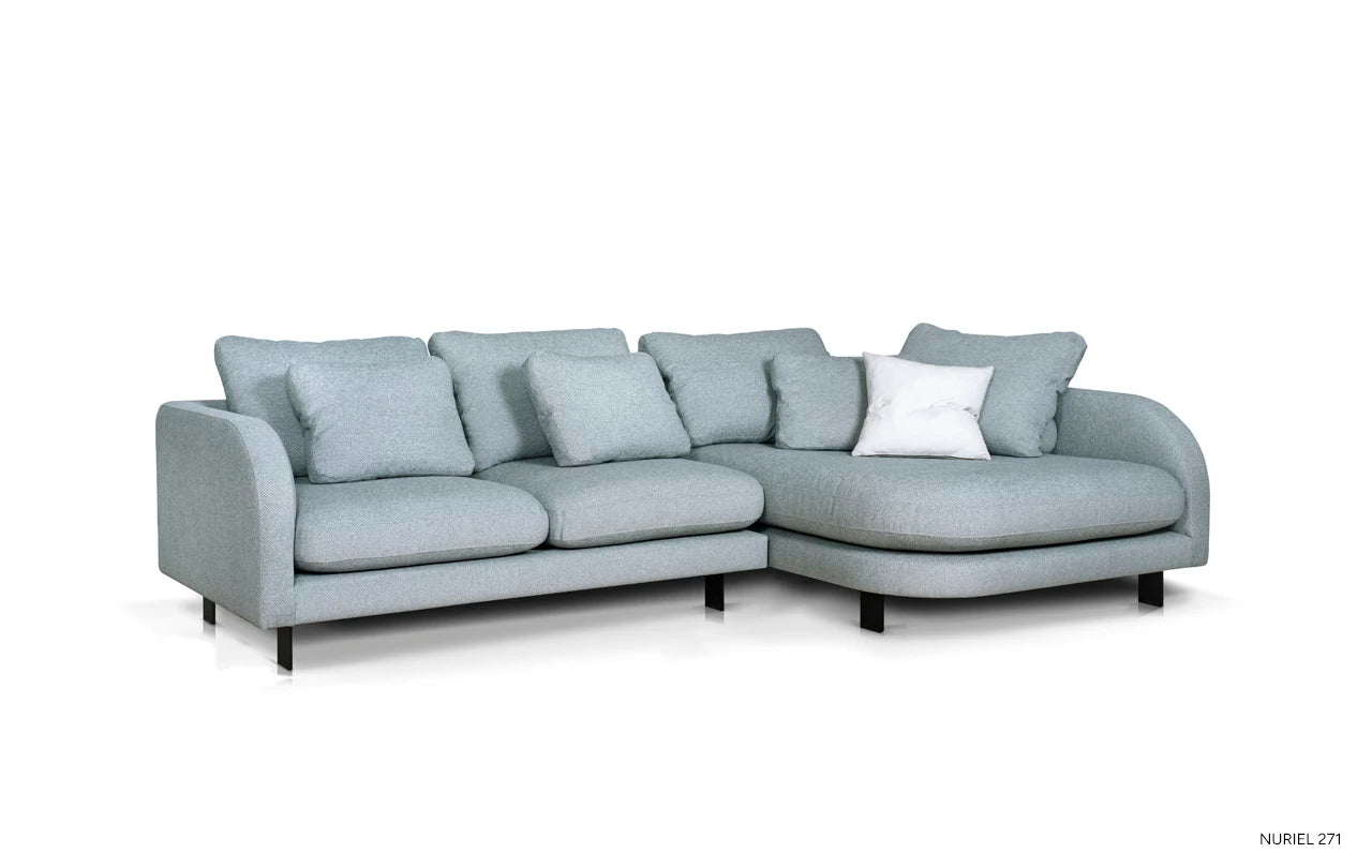 Links hoekbank DUMBO gestoffeerd