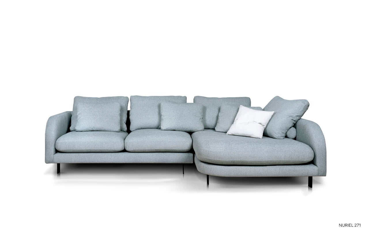 Links hoekbank DUMBO gestoffeerd