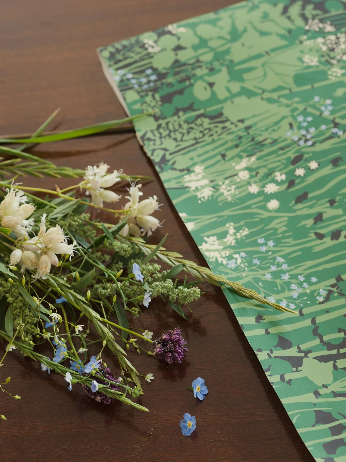 Green Leaf Pattern Wallpaper DIKESREN