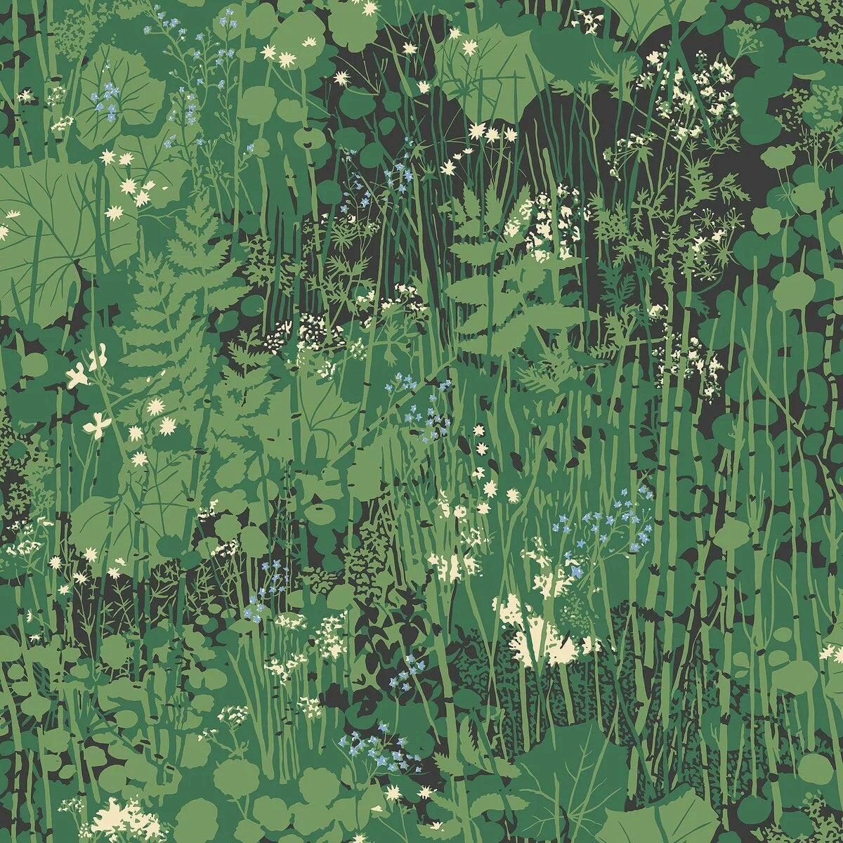 Green Leaf Pattern Wallpaper DIKESREN