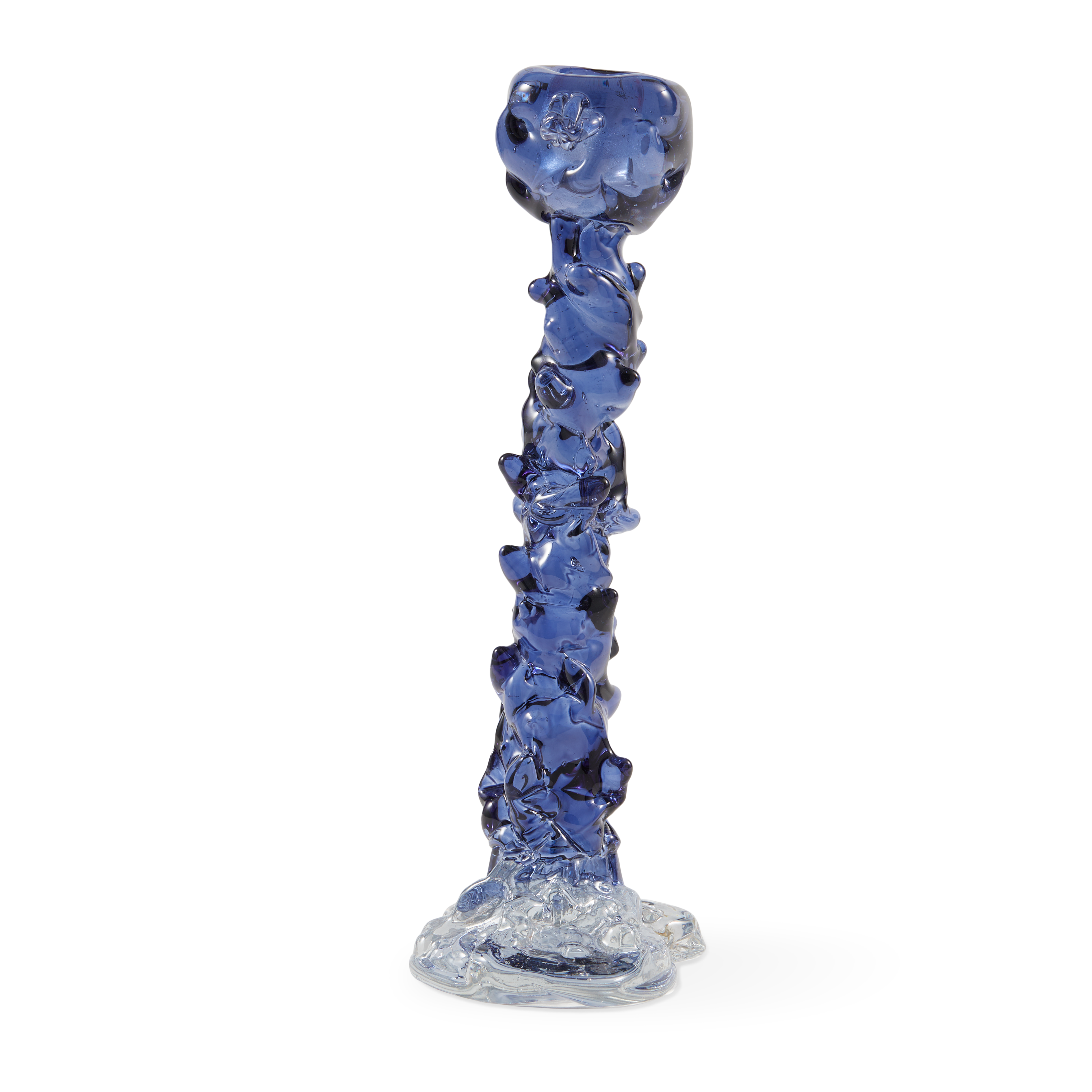 Kaarsenhouder GLAS DRUP blauw