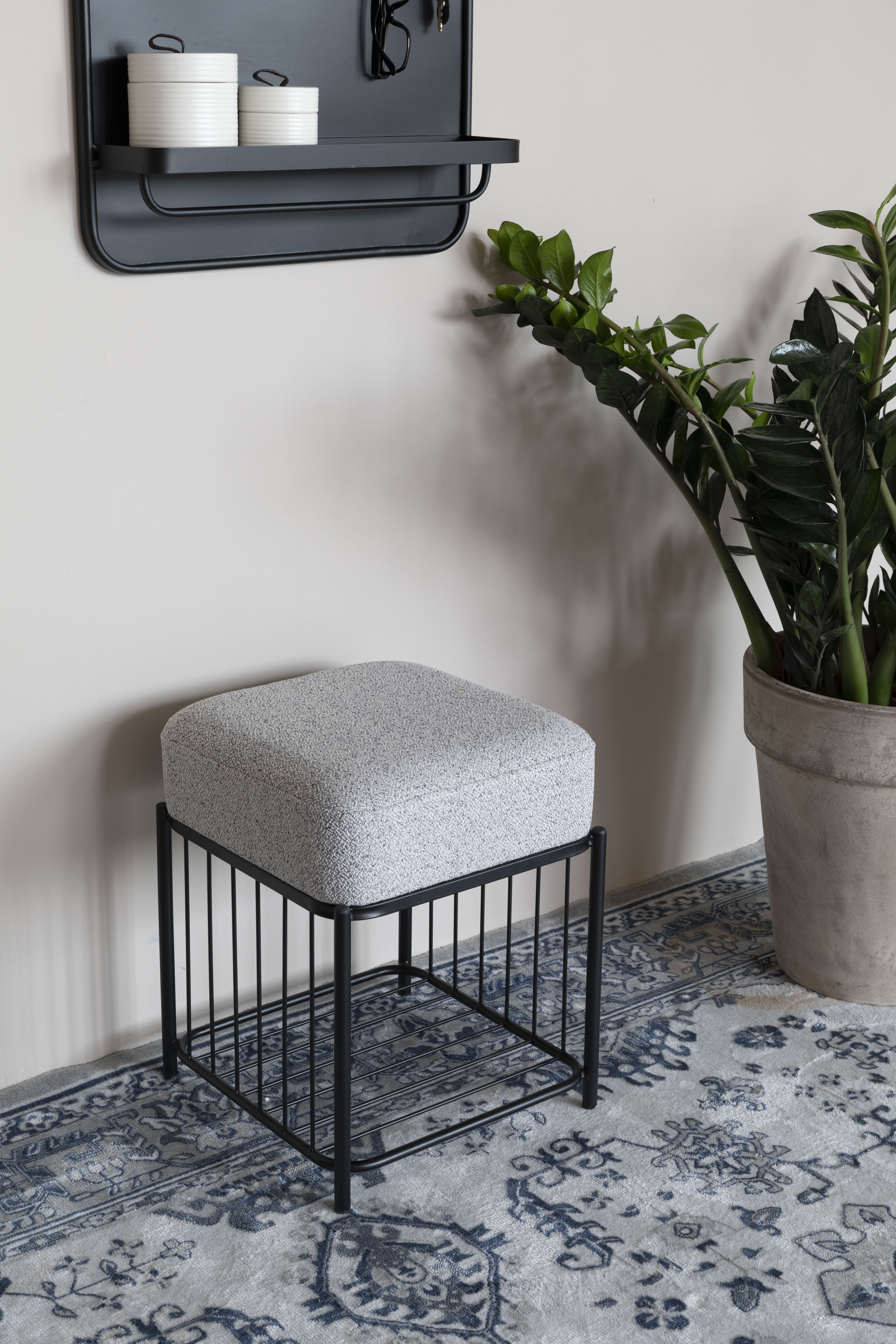 Square Stool Milou Grey