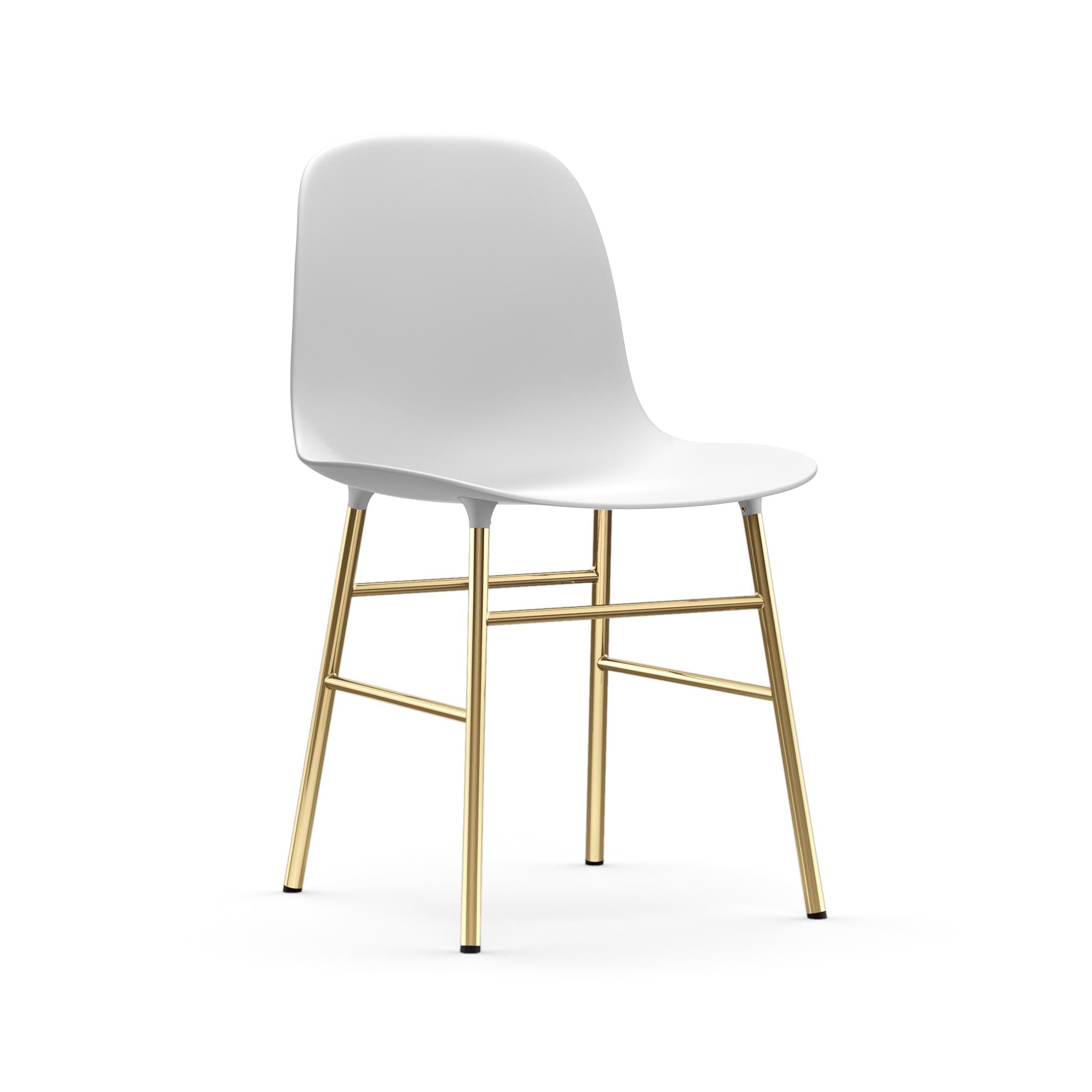 Krzesło FORM biały z złotą podstawą – Normann Copenhagen