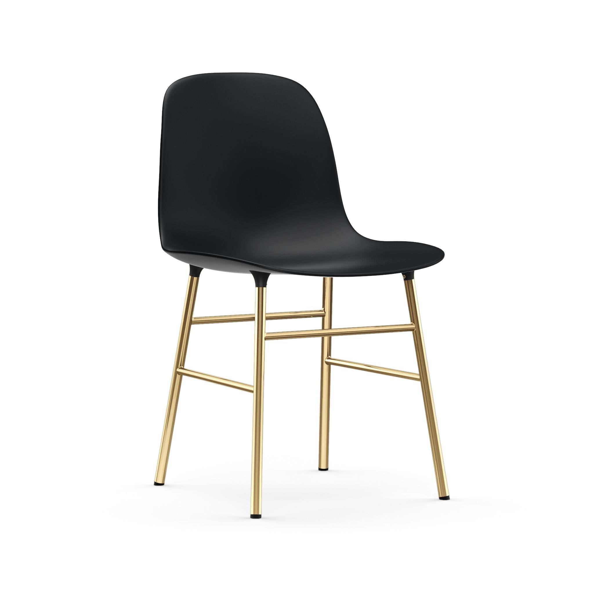 Krzesło FORM czarny ze złotą podstawą – Normann Copenhagen