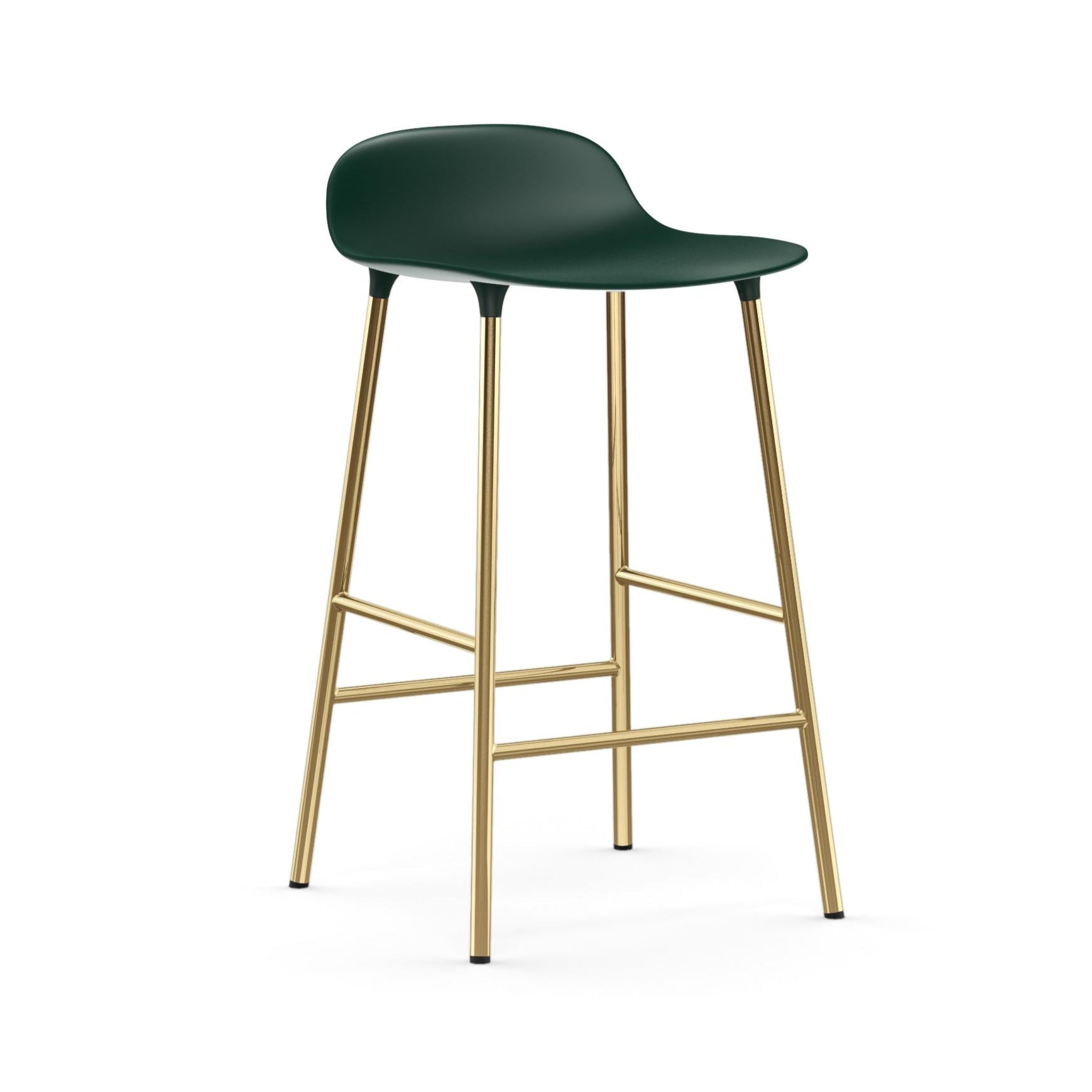 Hocker FORM groen met gouden basis