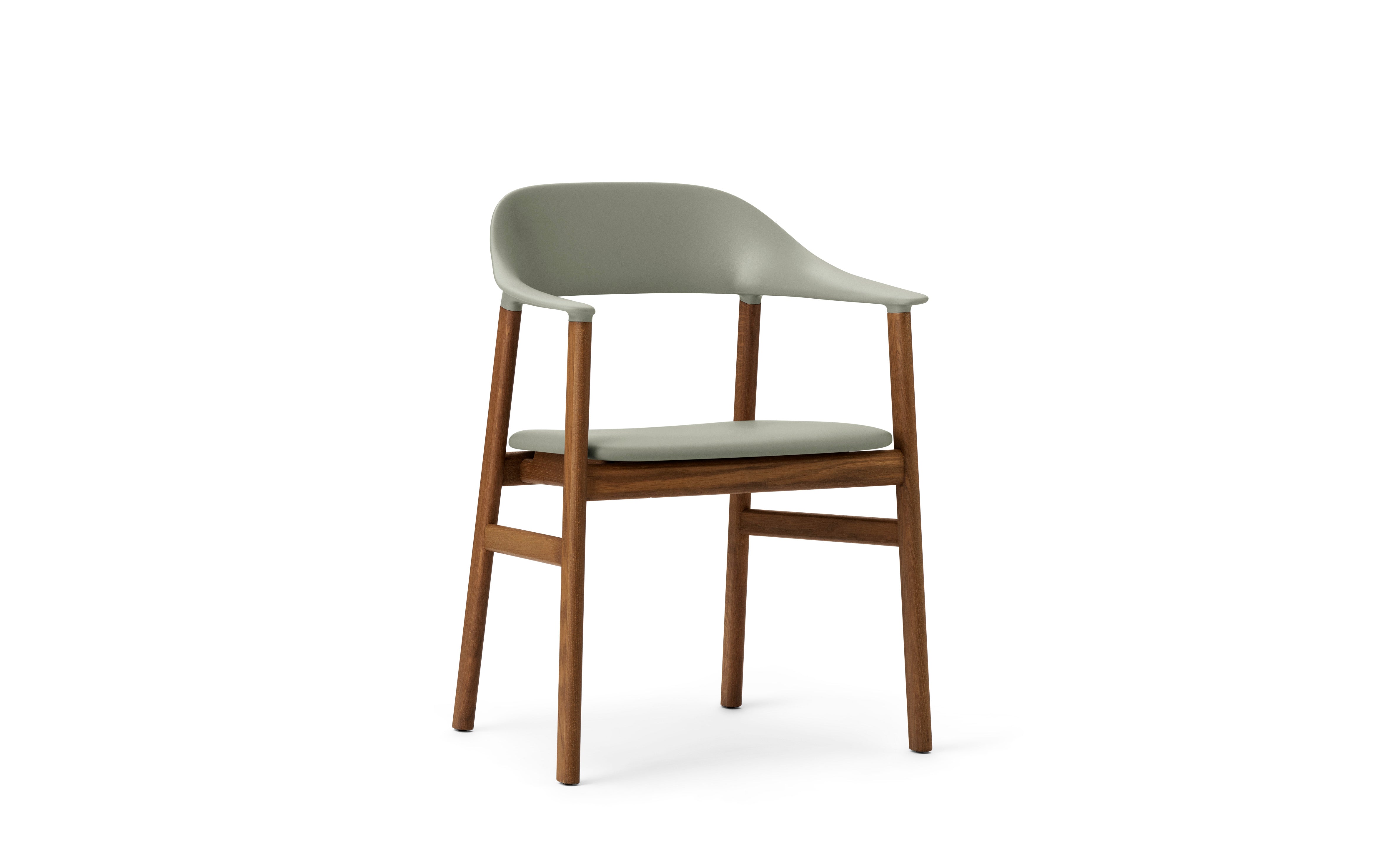 Chair with armrests Upholstered Herit with a dark oak base