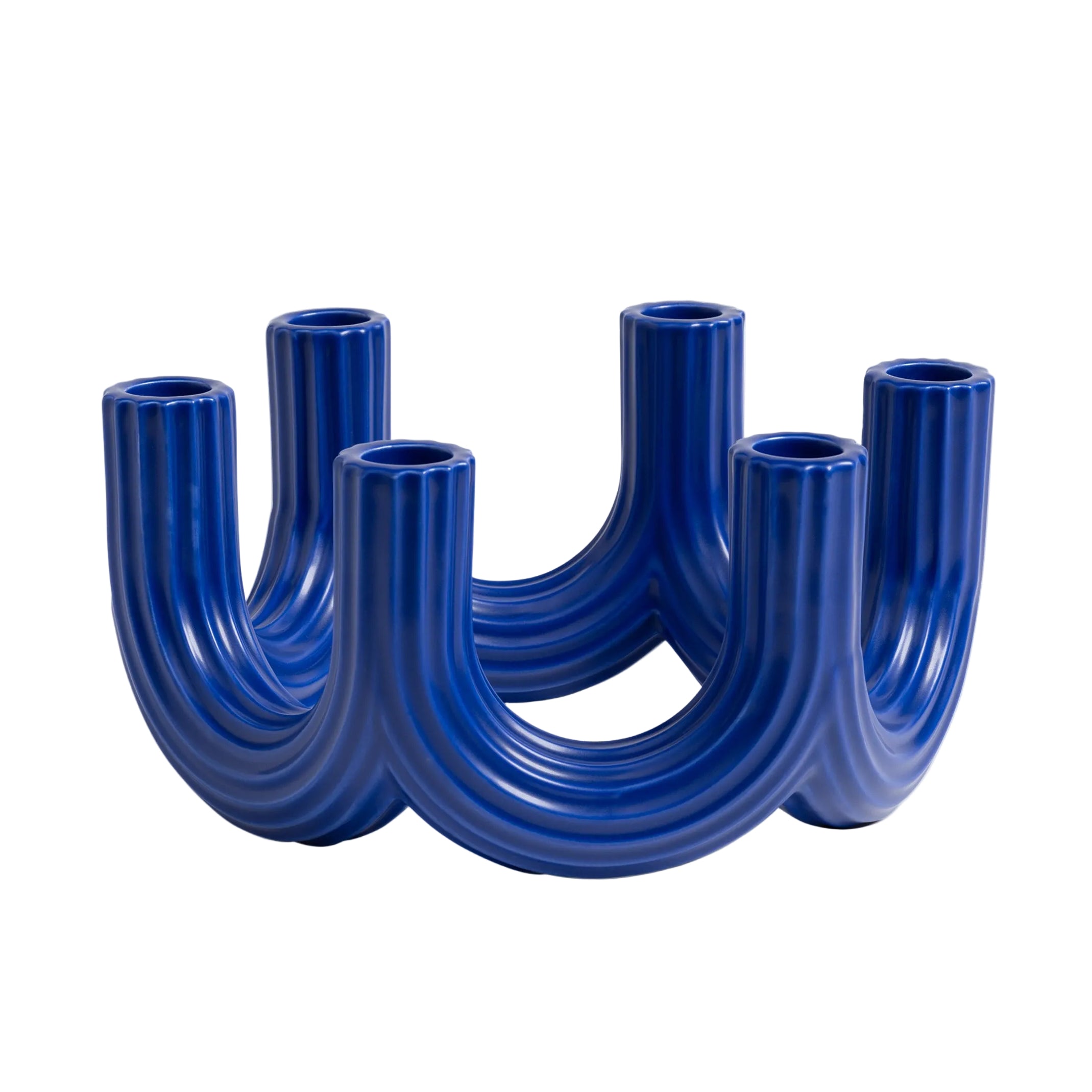 Zesarmige kaarsenhouder CHURROS blauw