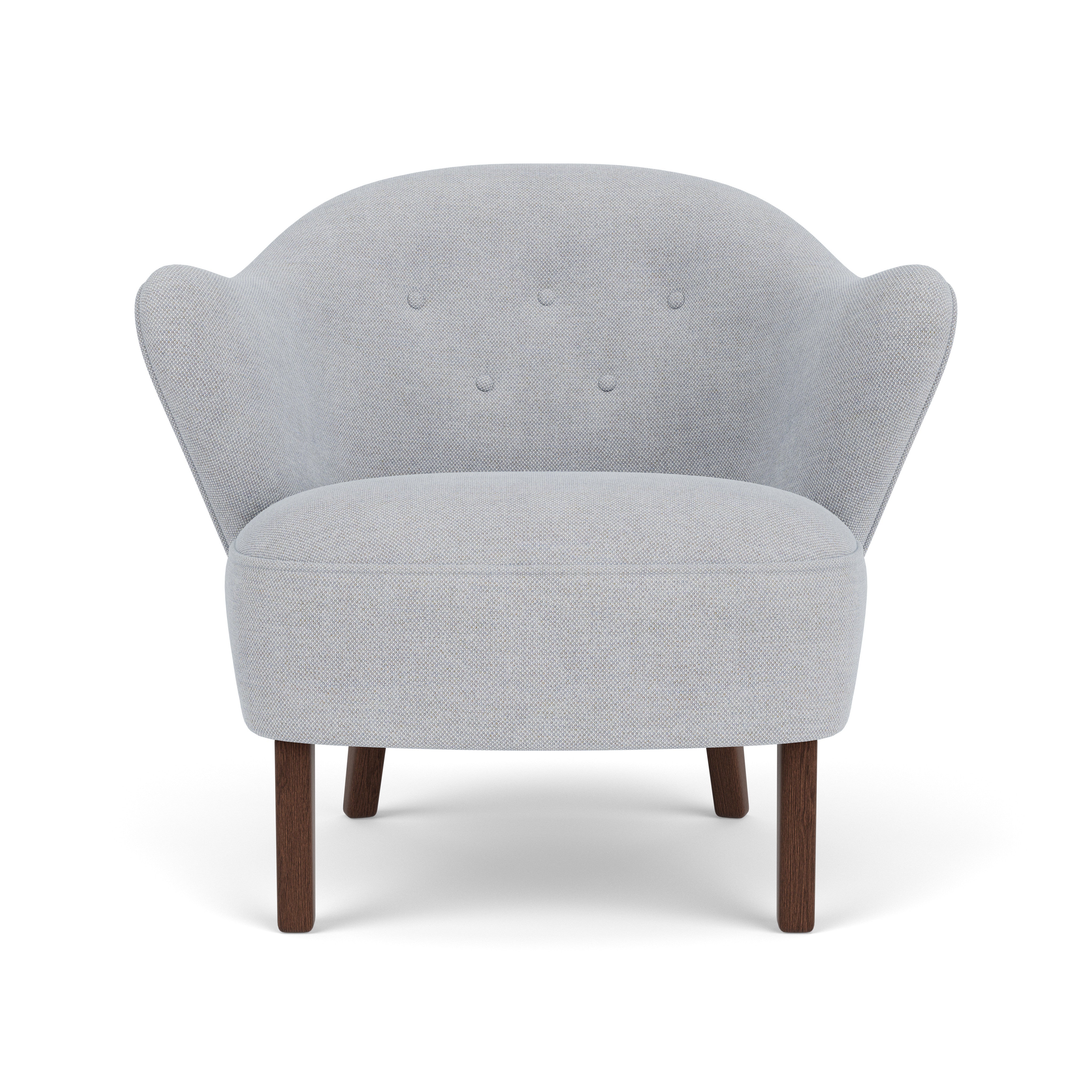 INGEBORG light gray armchair with dark oak base