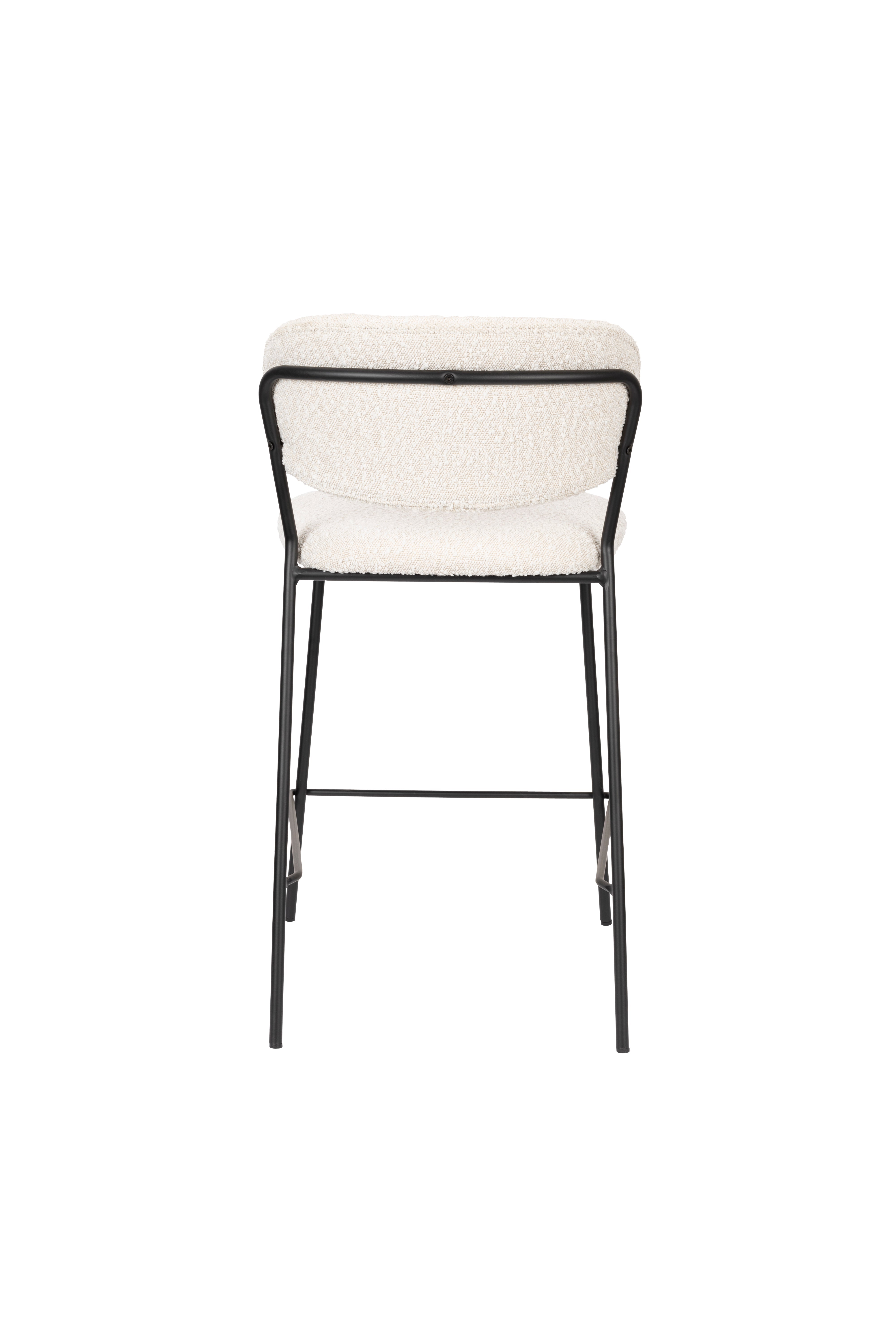 Jolien Boucle Bar Bar Chair with a black base