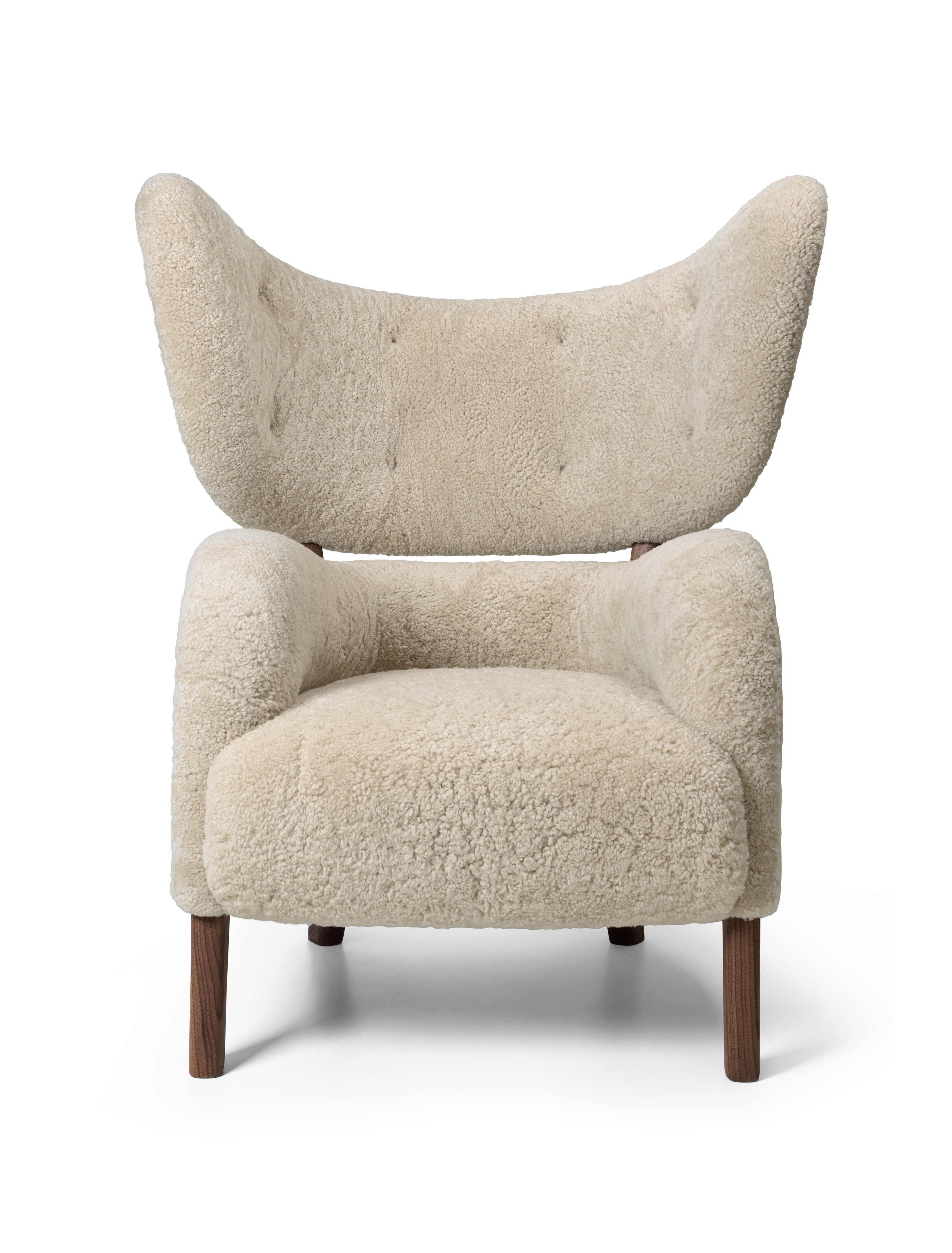 MY OWN CHAIR Armchair with Sheepskin and Walnut Base