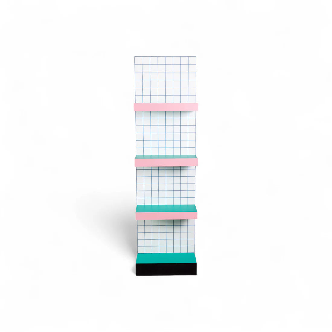 Regal SUPERSHELF BLUE GRID weiß mit Rosa und Grün